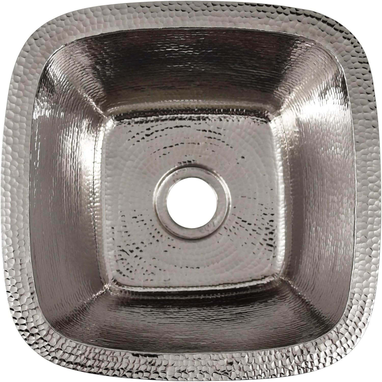 Native Trails Rincon Hand Hammered Copper 13-inch Square Undermount Bar/Prep Sink Polished Copper
