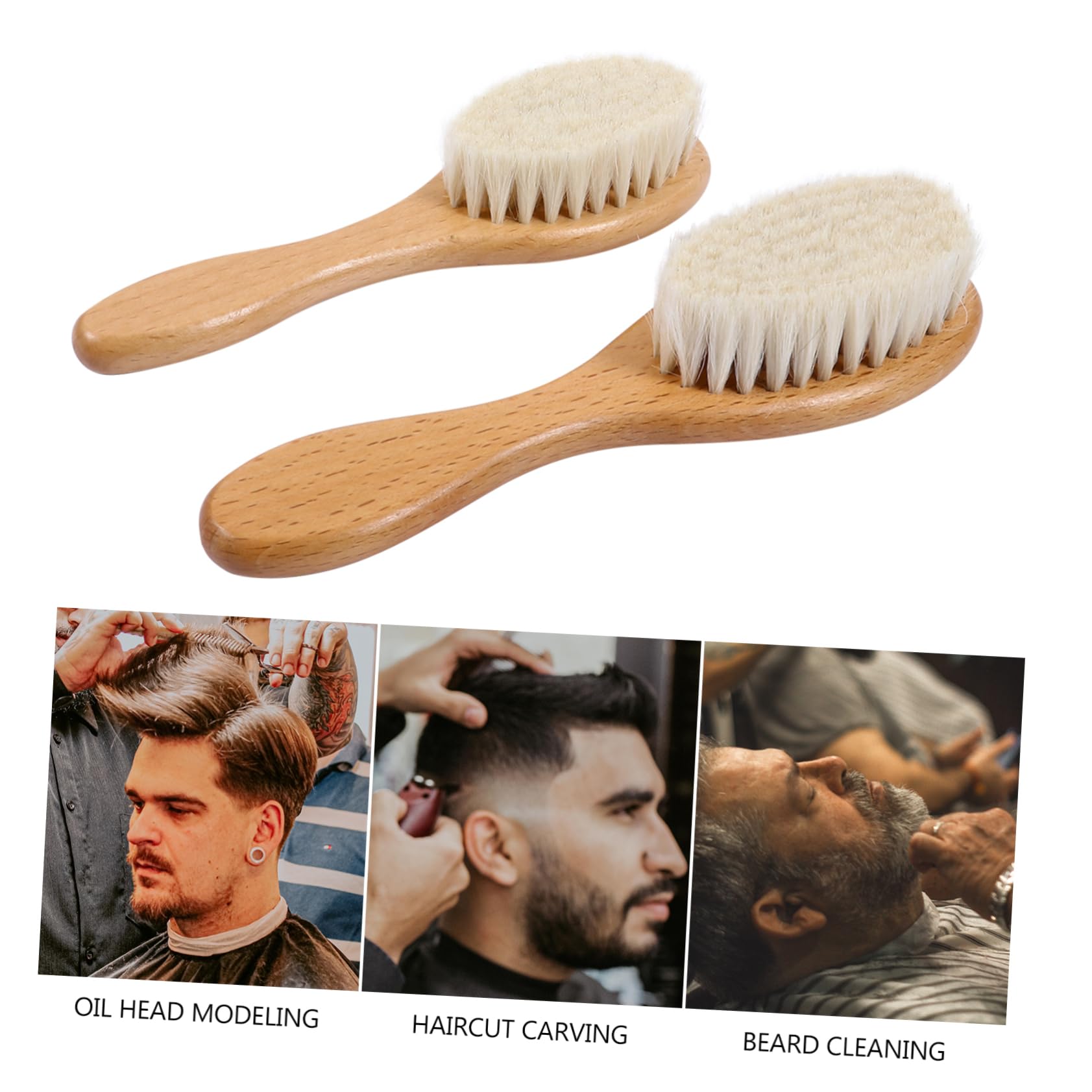 Beavorty 6 Pz spazzola per di lana spazzola da tascabile barba di lana strumento di depilazione spazzola per lo styling della barba pulito spazzola per la pulizia