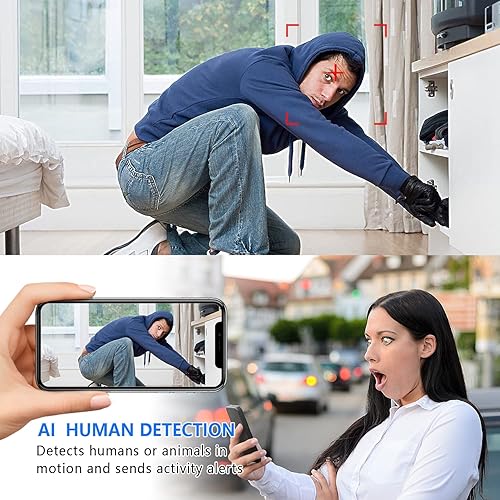 Miniatura 3 de Cámara inalámbrica WiFi más pequeña, cámara de seguridad HD1080P, monitor de bebé, cámara para mascotas con grabación de video, visión nocturna de