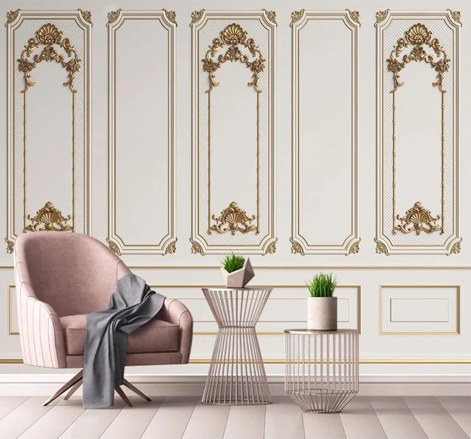 XLMING Creative Plaster Relief Carving Patterns 3D Wallpaper Silky Texture Home Study Office Grey Dining Room Sofa Bedroom Living Room TV Backdrop-350cm×256cm