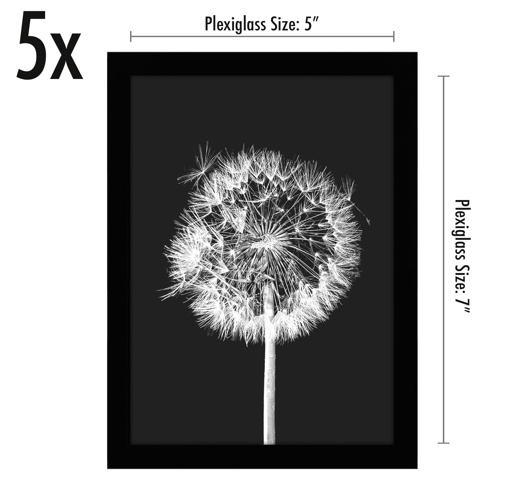 5x7 Frames For Sale Americanflat With Polished Plexiglass - Set Of 5 ...