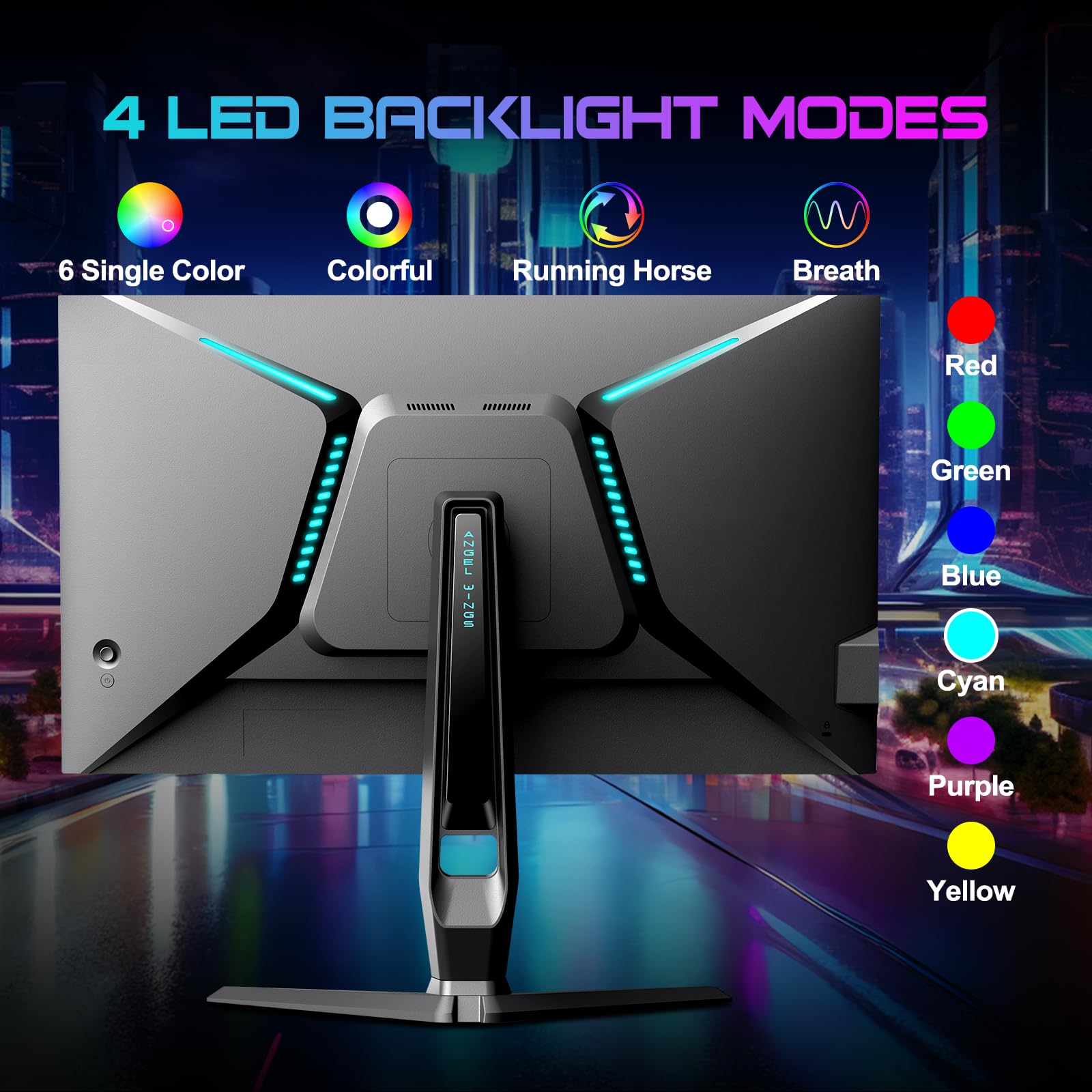 Minifire 27 pollici WQHD 240Hz Gaming Monitor 1440P-1ms AMD FreeSync 丨DCI-P3 98% 丨Fast IPS丨Loudspeaker丨HDR10 丨2×DP1.4丨2×HDMI丨Height adjustable vertical/horizontal rotatable Gaming PC Monitor