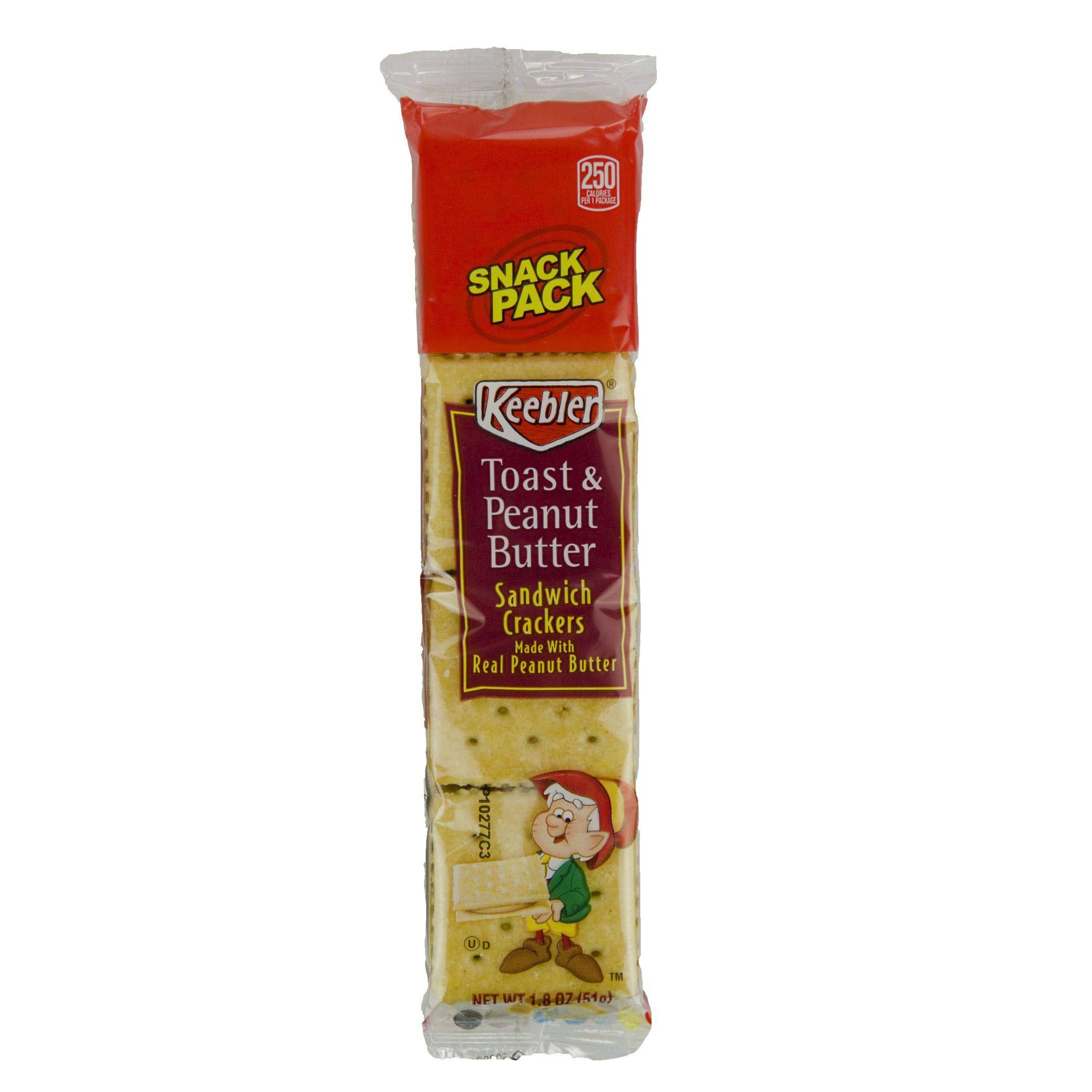 Keebler Kings Blend Toasted and Peanut Butter Sandwich Cracker by Kellogg's – 1.8 oz", Pack of 144