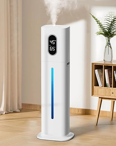 Miniatura 7 de Humidificador para habitación grande, humidificadores de 2.1 galón8 litros para dormitorio, humidificador ultrasónico de niebla fría con ajuste de
