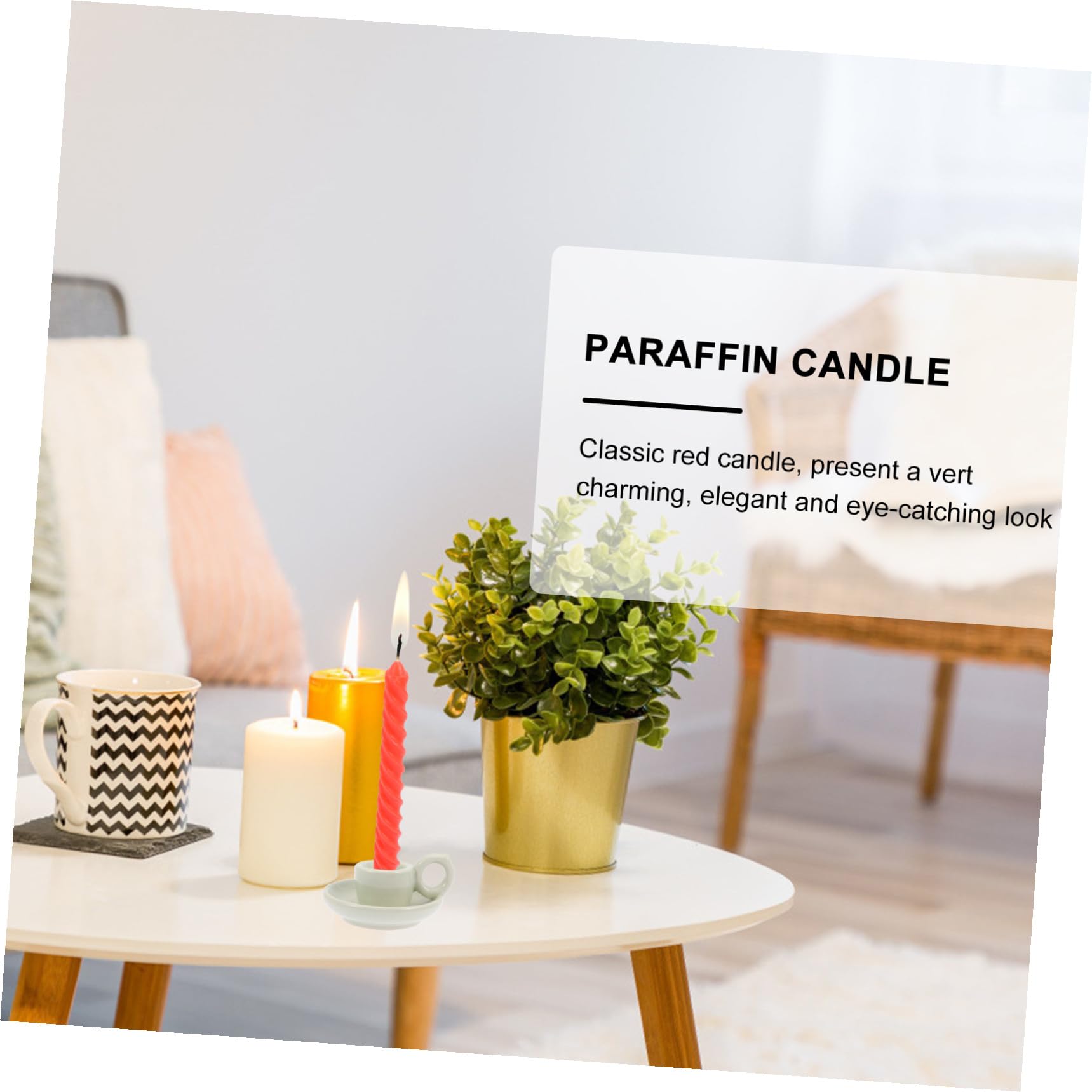 Velas Rojas Clásicas de Parafina 10 Pulgadas, 12 Piezas | Larga Forma Cónica, Acabado Elegante, para Ceremonias y Fiestas Temáticas, Ambiente Cálido y Romántico