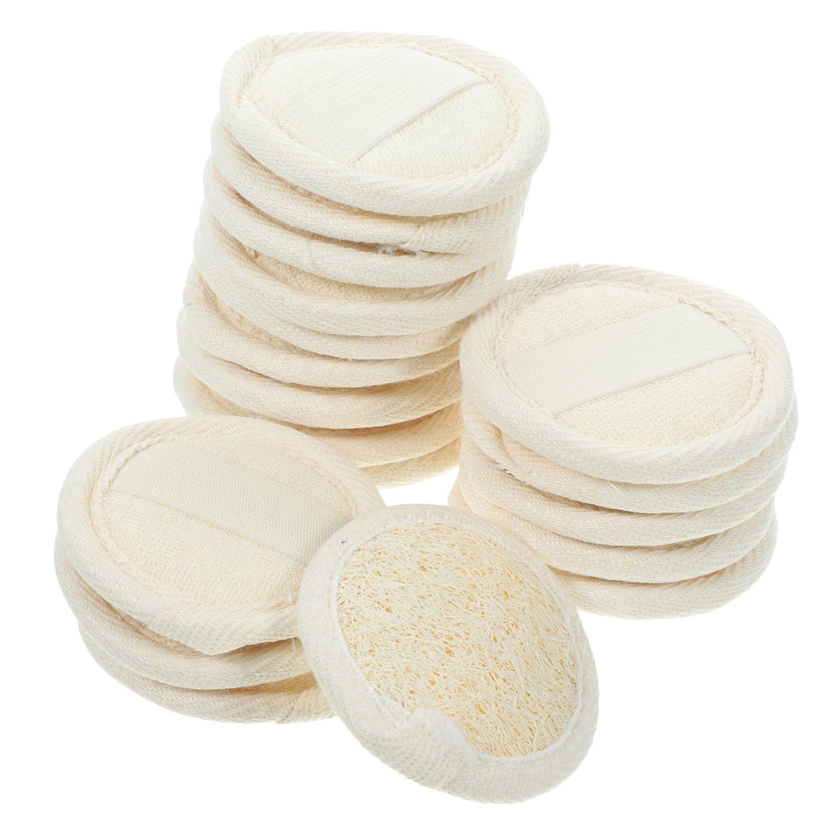 18 piezas Esponjas Redondas de Lufa Exfoliantes y Suaves Almohadillas Faciales para Limpieza Profunda y Masaje Corporal para Bebés y Uso Diario