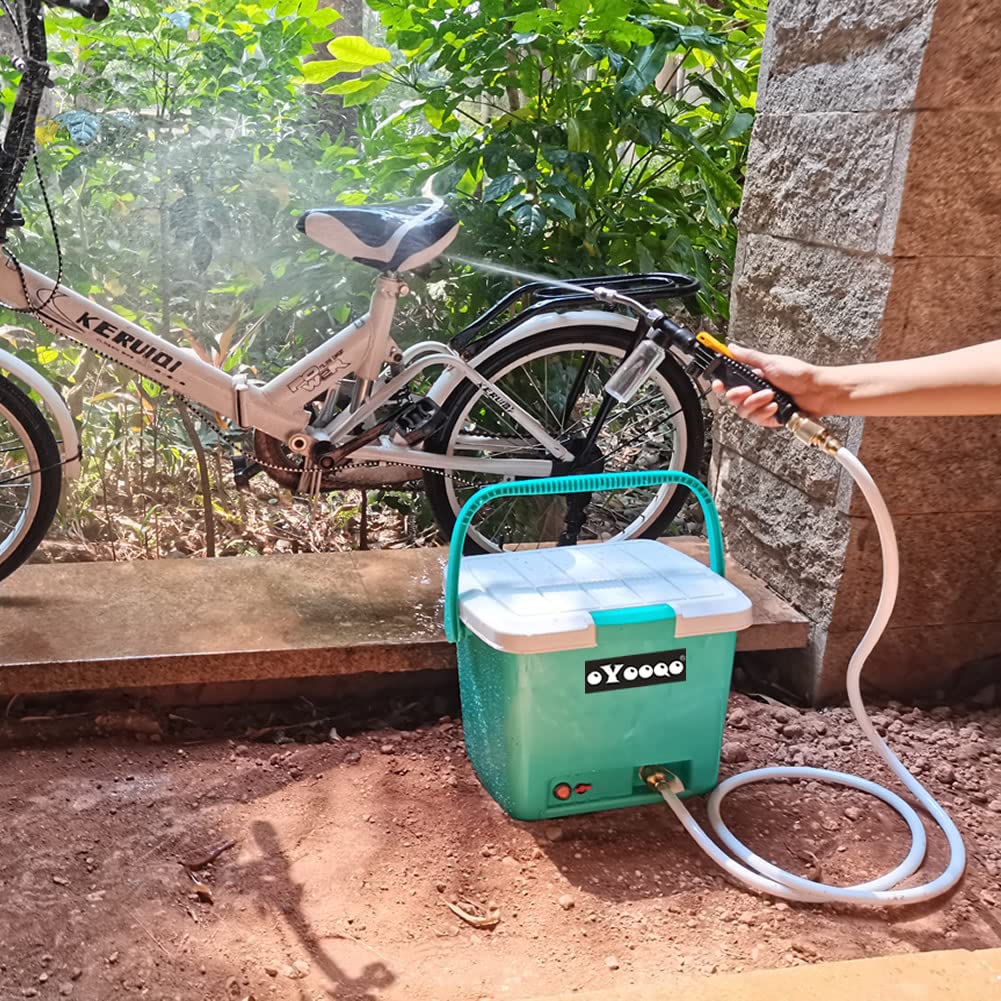 OYOOQO Electric Pressure Outdoor Shower,Portable Camping Rinse Kits for Surfing,Diving,Fishing,Road Trip,Caravan Trip,Pet Shower, 4.6 Gallons : Sports & Outdoors