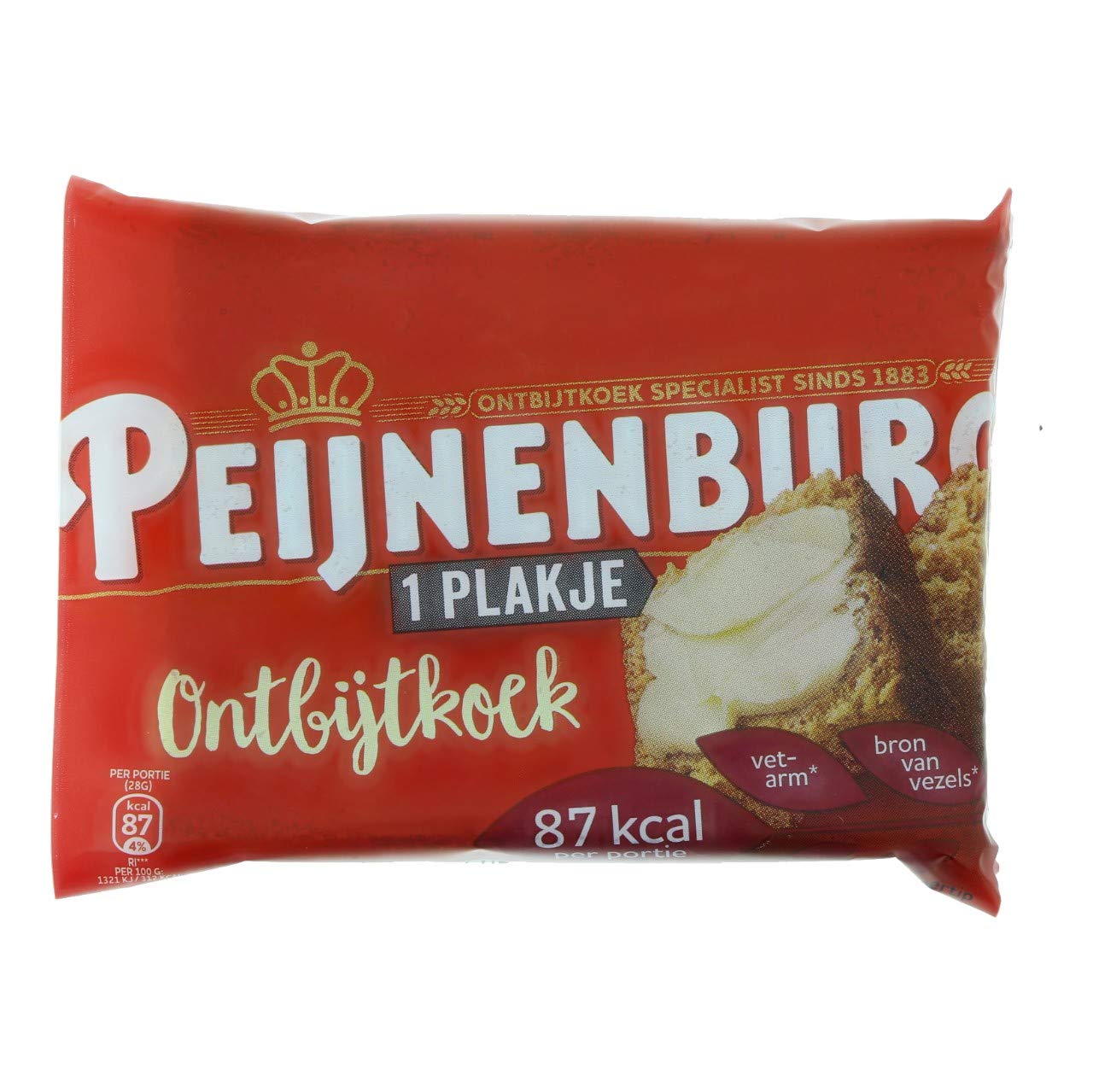 Peijnenburg Lebkuchen Mini Mono gewickelte Scheiben - Box 100 Stück x 28 Gramm