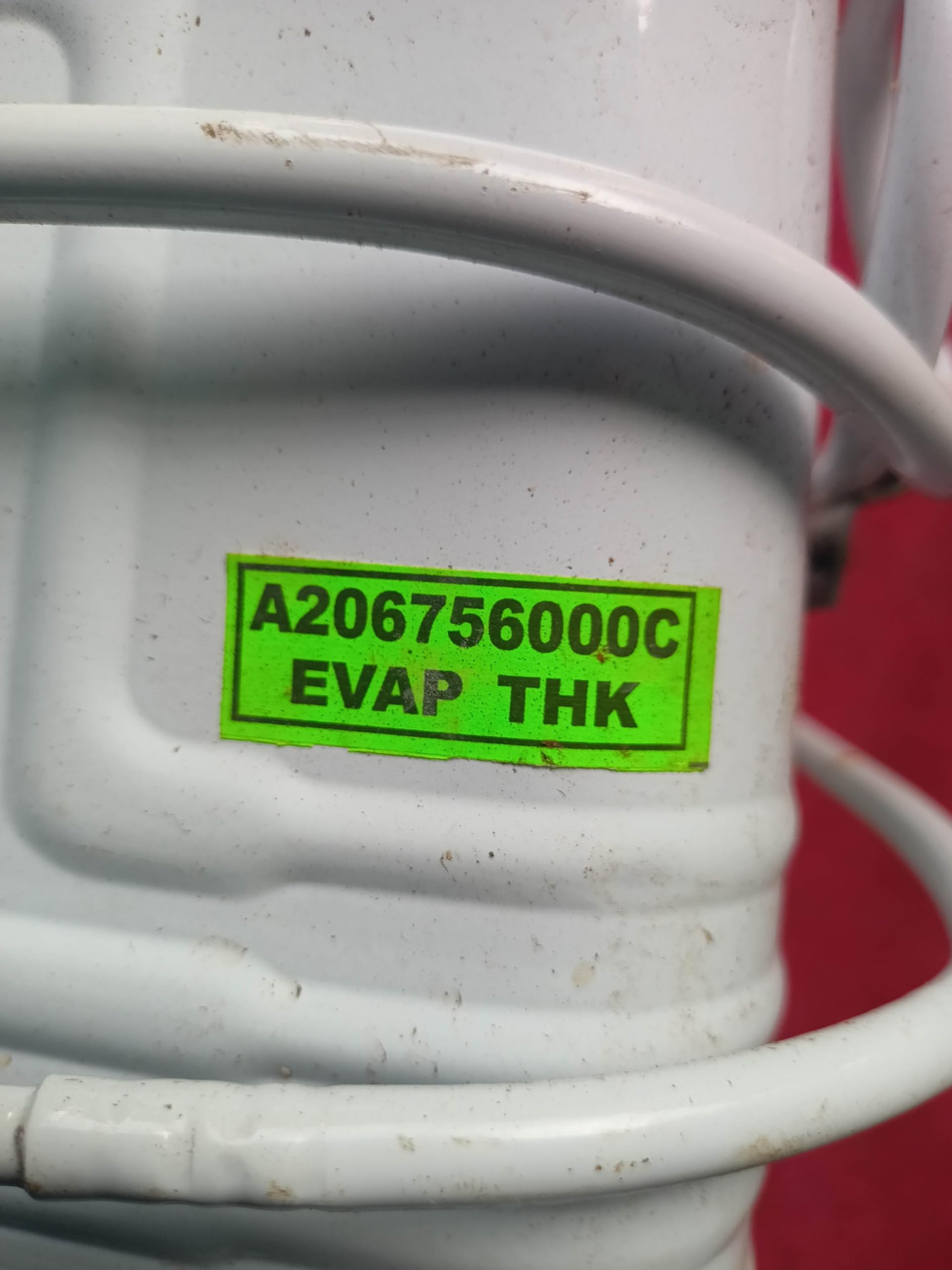 Aluminum White Colour Evaporator -DC (Modle No A206756000C) Length: 9.5 inch,with:14.5 inch .Height:5.5 inch, TOP Length;14 inch, CMIPL GD240