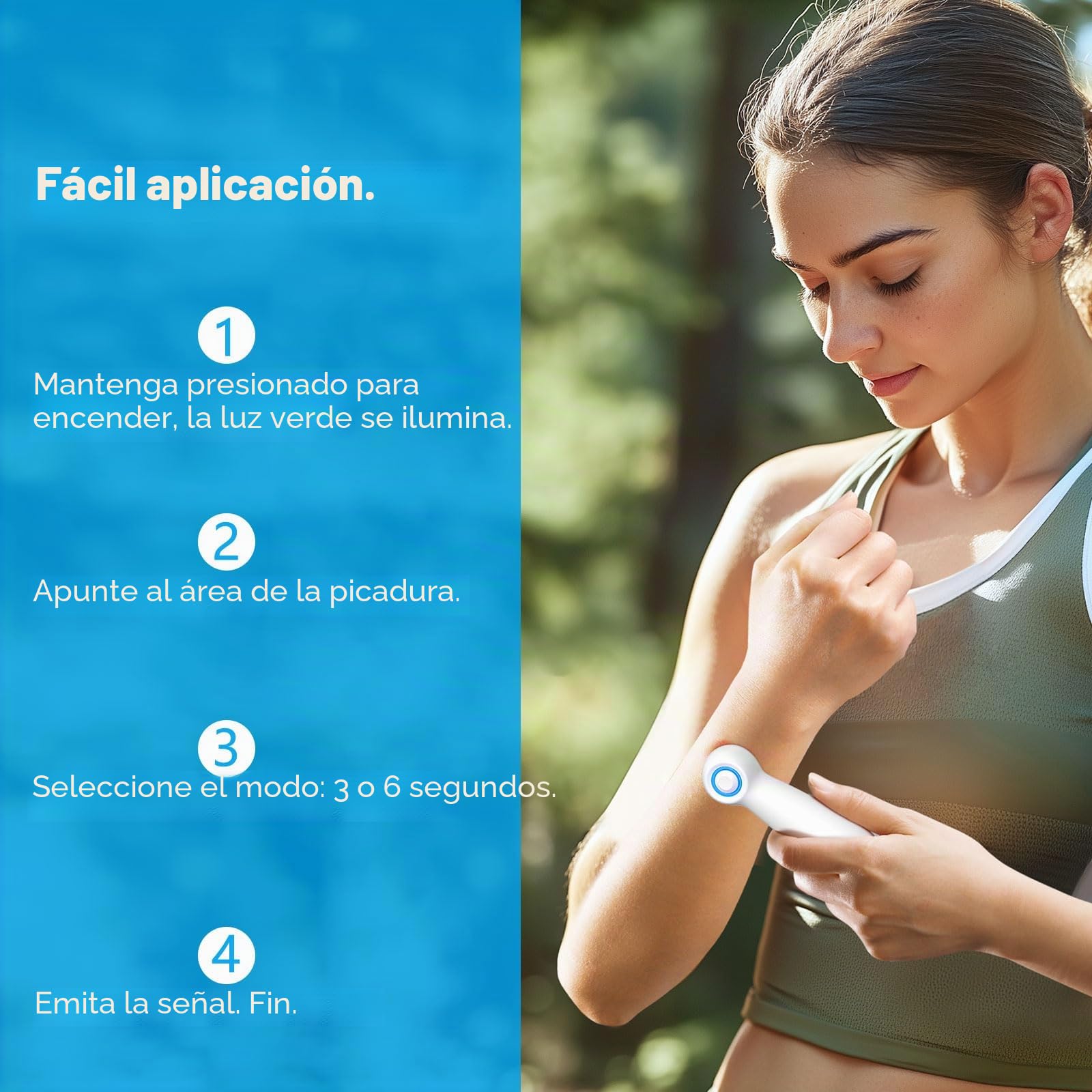 Dispositivo para Tratar Las Mordeduras y Picaduras de Insectos y Mosquitos 2 Tiempos de Calor Sin Químicos Ligero y Portátil Incluye Pilas Apto para Embarazadas y Niños