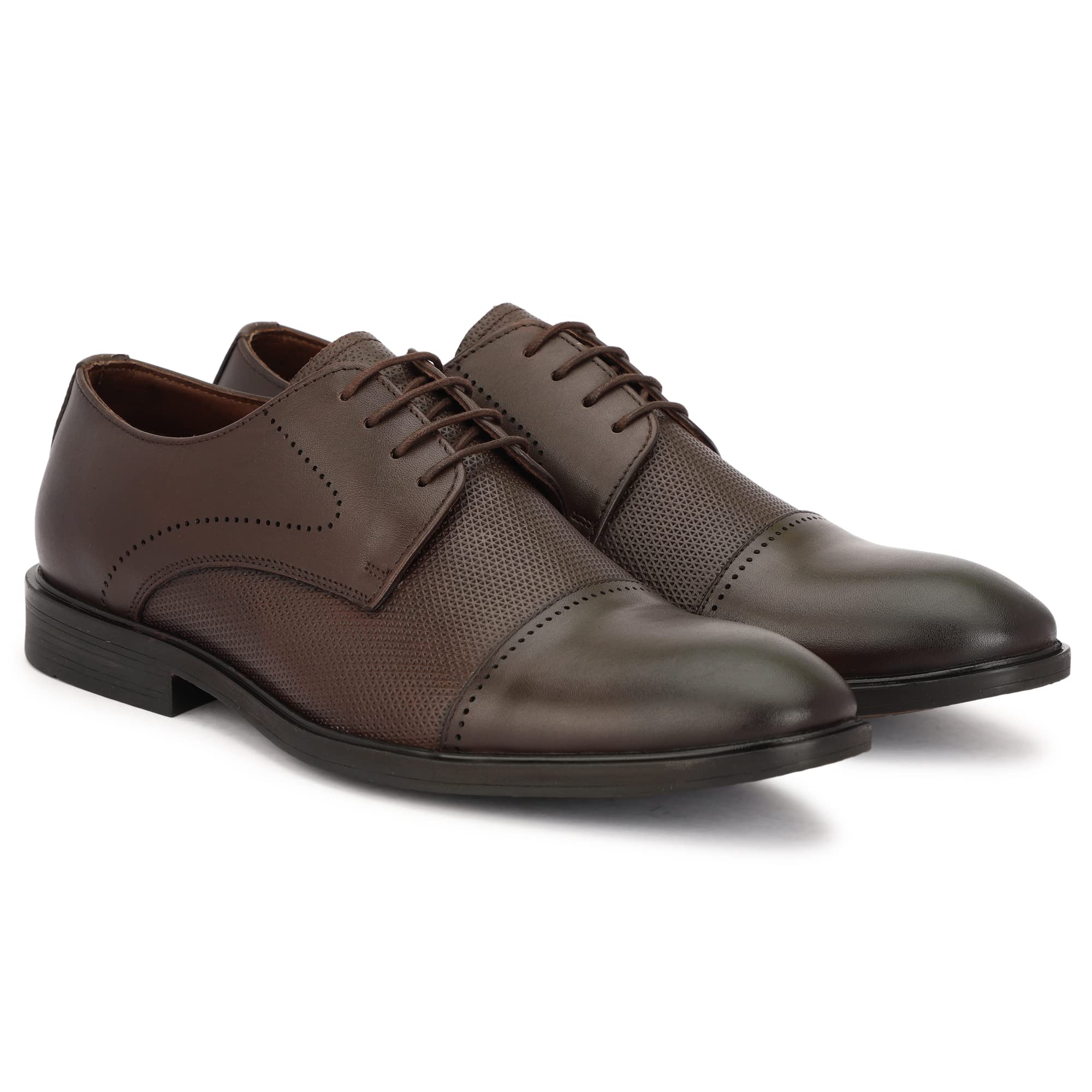 Varito Mens Brown Genuine Leather (Crust Italian Leather) Lace up Formal Shoe 7 UK/India (B0C4HCLL28) Amazon Price History, Amazon Price Tracker