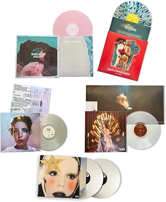 Halsey Complete Discography Vinyl Collection: Badlands (Pink) / Hopeless Fountain Kingdom (Blue Speckled) / Manic (Clear) / If I Can't Have Love, I Want Power / The Great Impersonator (White) por Halsey, capa do álbum