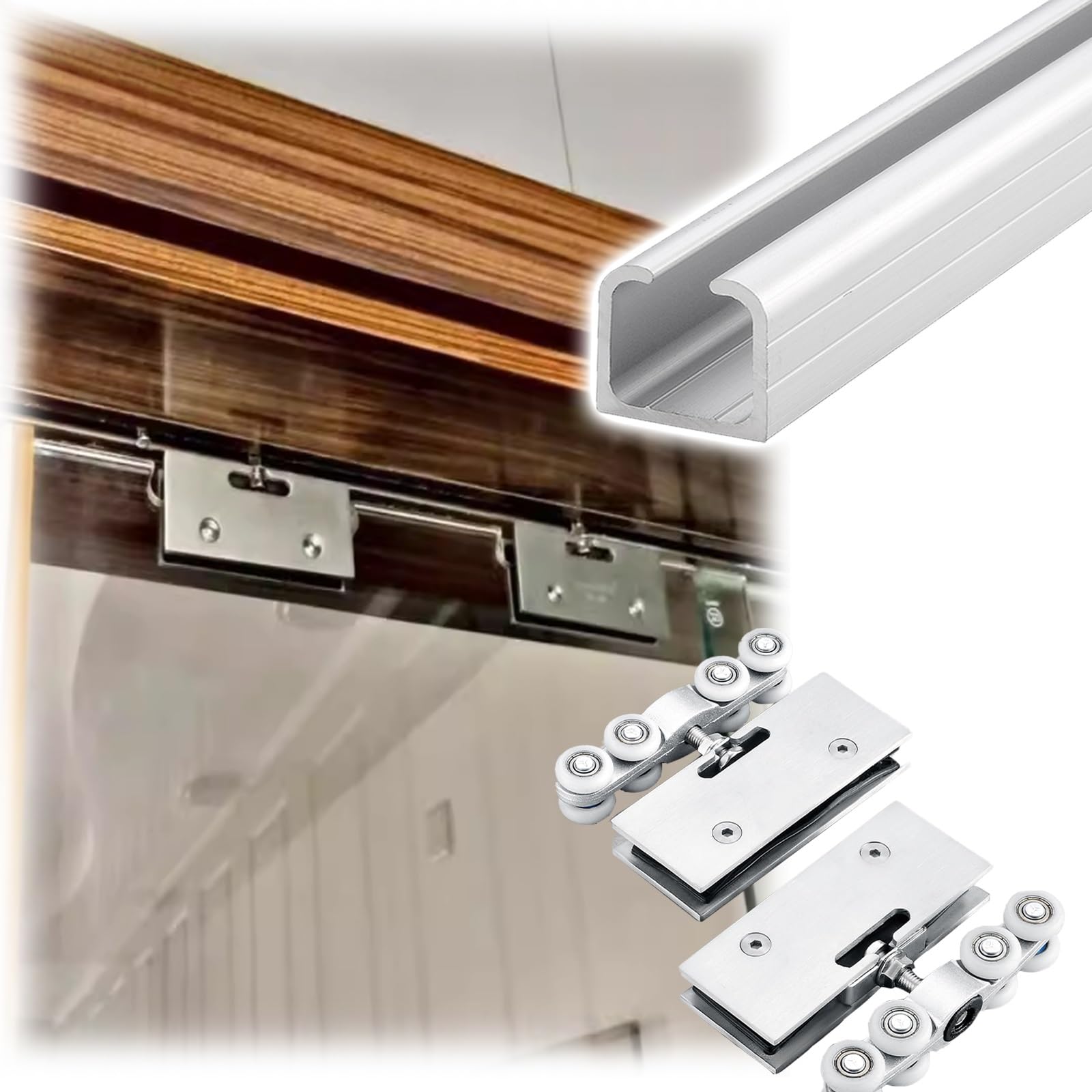 Kit rails de porte coulissante pour corriger le manque d'espace de vos pièces