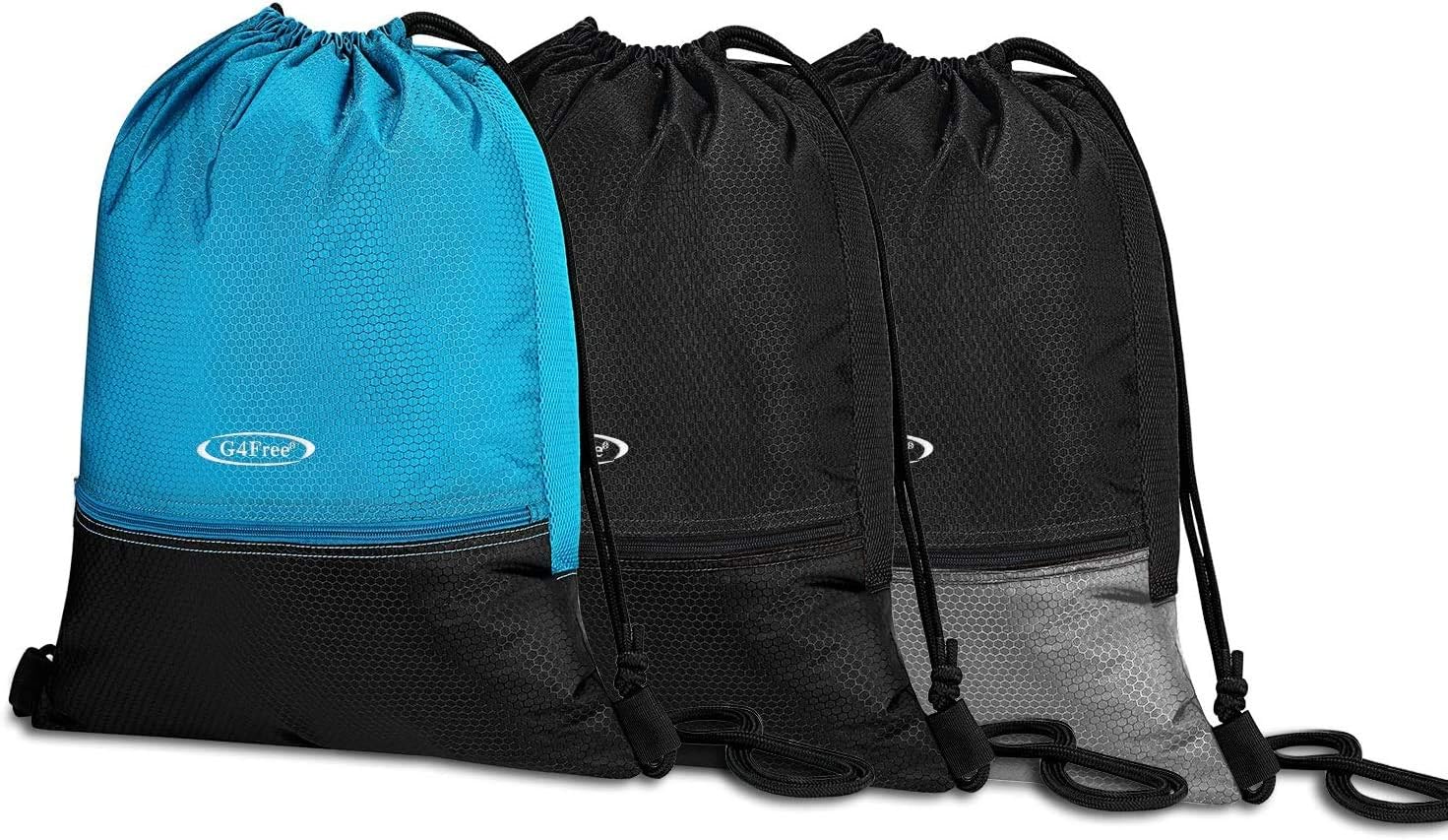 G4Free 15L Drawstring Backpack 15L&20L Cinch Bag String Backpack Gym Bag for Men Women Nylon
