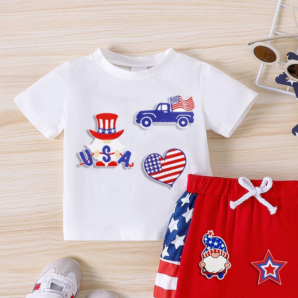 AUGSUN 36pcs 4th Of July Iron-On Patches – Patriotic Embroidered American Flag Patches For Clothing, Jackets, Hats, DIY Crafts & Decor - View #14