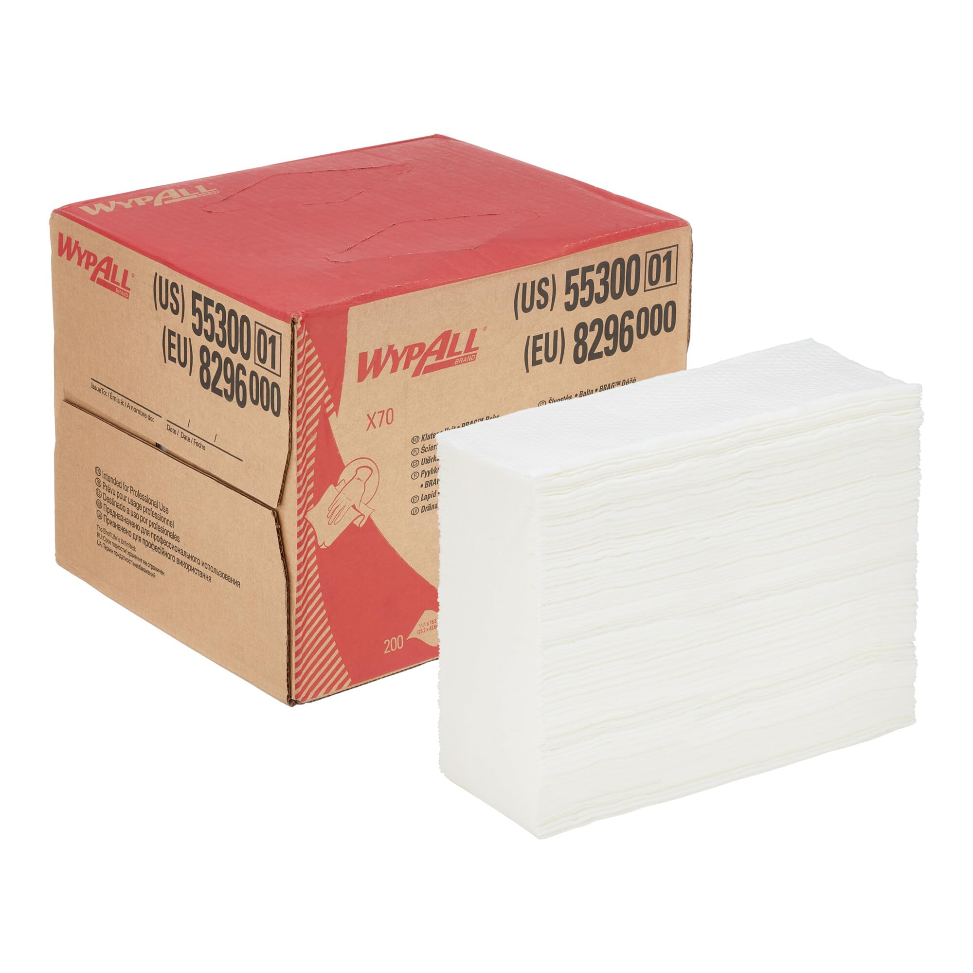 Wypall X70 Cleaning Cloth Brag Box 1 Ply Sheet 427x318mm Ref 8386 Pack
