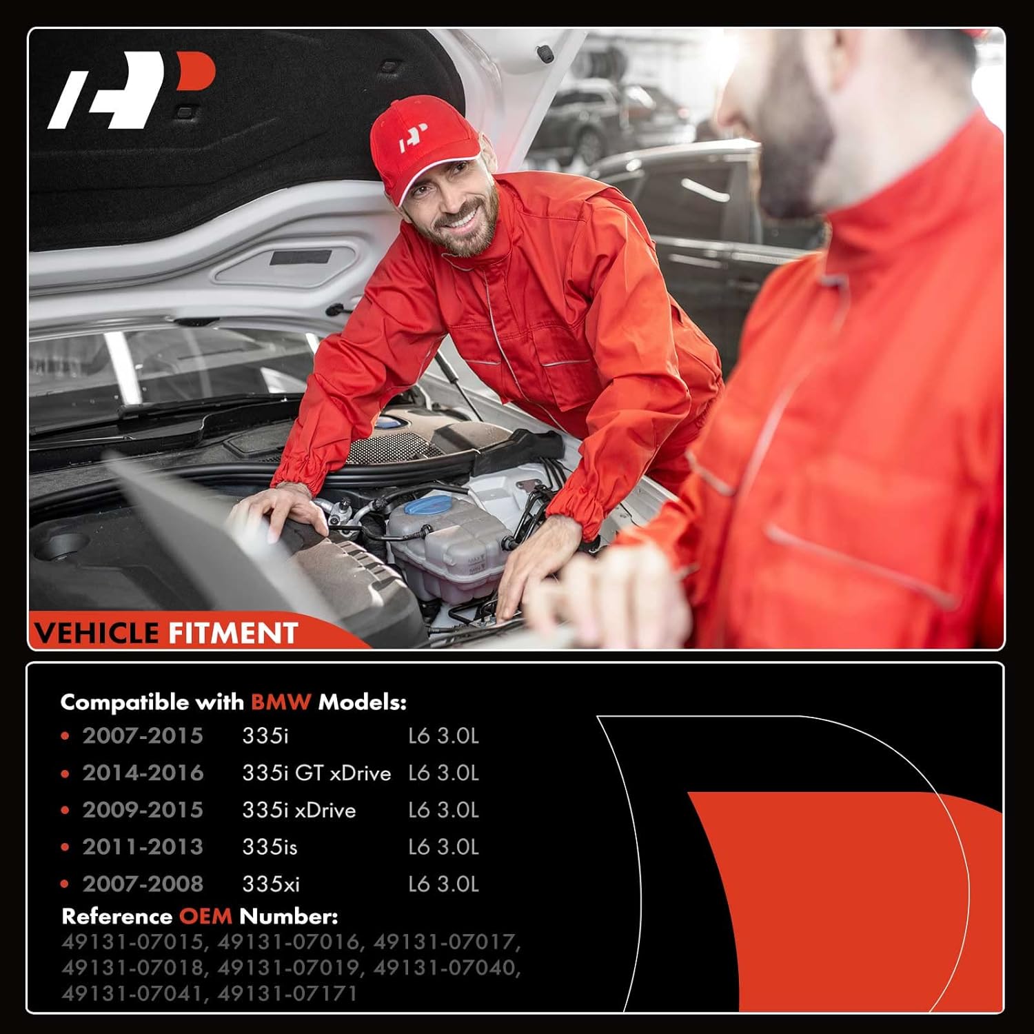 A-Premium Right Side TD03L4 Complete Turbo Turbocharger Kit, with Wastegate Actuator & Gasket, Compatible with BMW 335i 07-15, 335is 11-13, 335xi 07-08, 335i GT xDrive 14-16, 3.0L N54B30 Engine