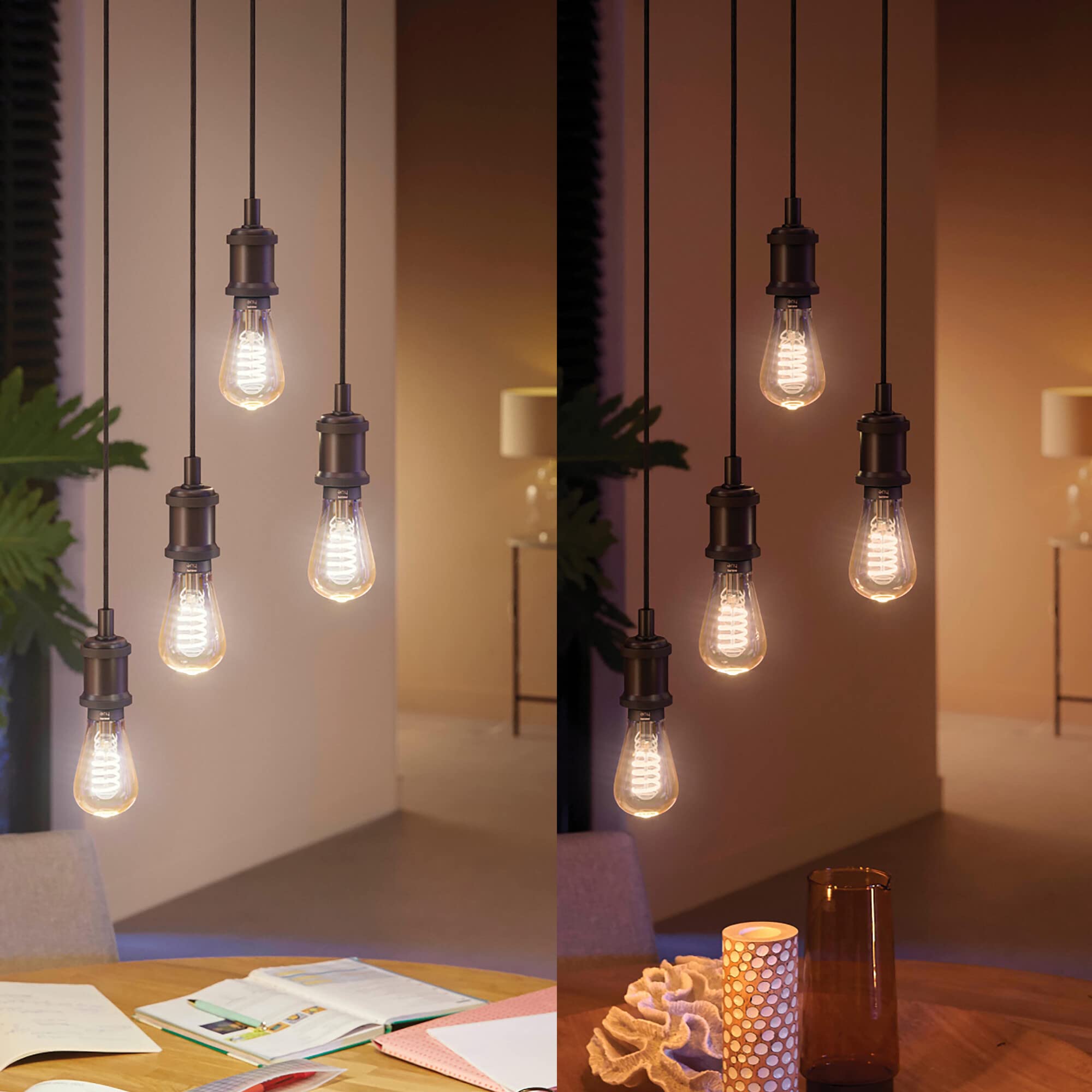 Philips Hue - Bombilla LED Inteligente de Filamento, Luz Blanca Regulable, casquillo E27 tipo ST72, 7.2W 580 Lúmens, Compatible con Alexa y Google Home
