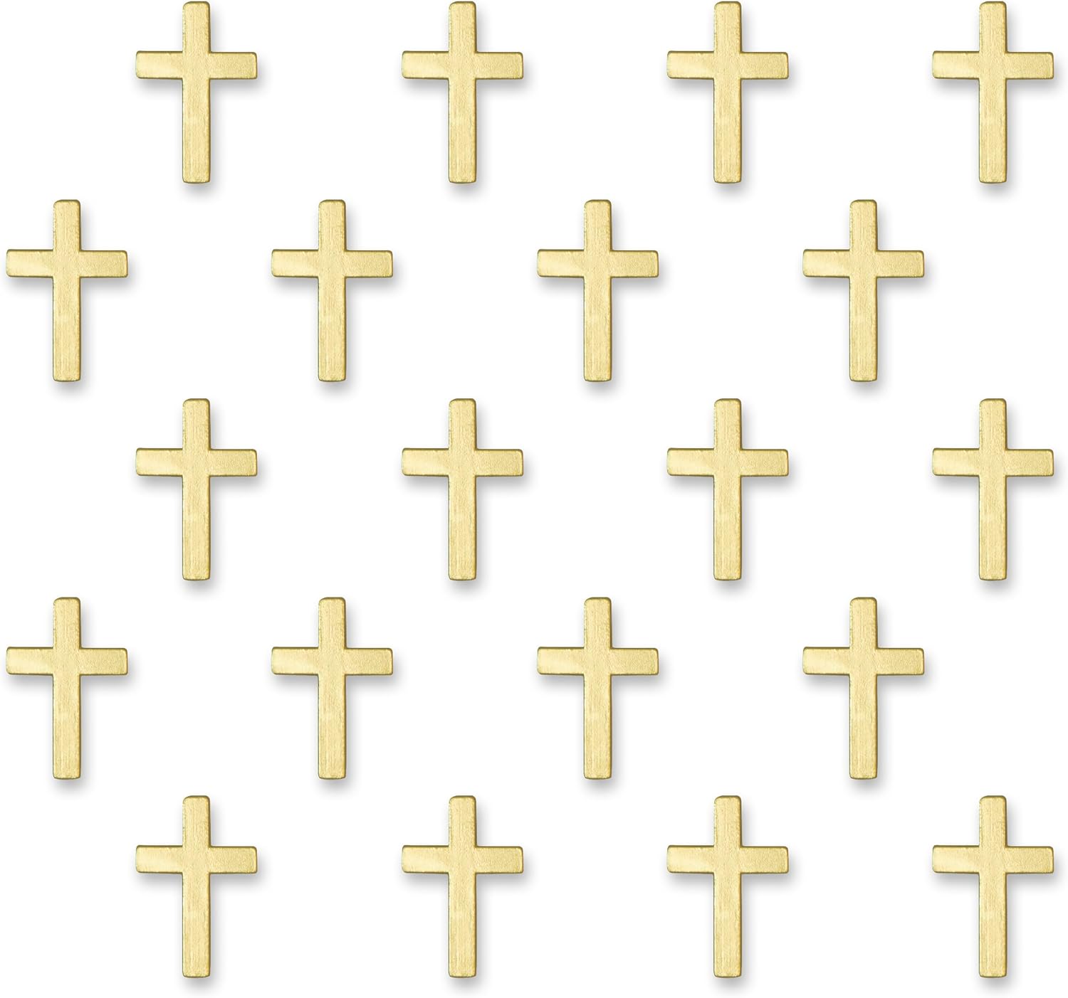 SHOP AWARDS AND GIFTS 7/8 Inch Gold Cross Religious Chenille Lapel Pin, Bulk Pack of 20