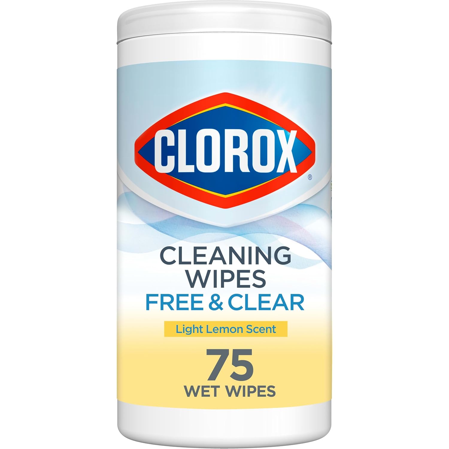 Clorox Free Clear Cleaning Wipes Light Lemon Scent 75 Count Package May Vary