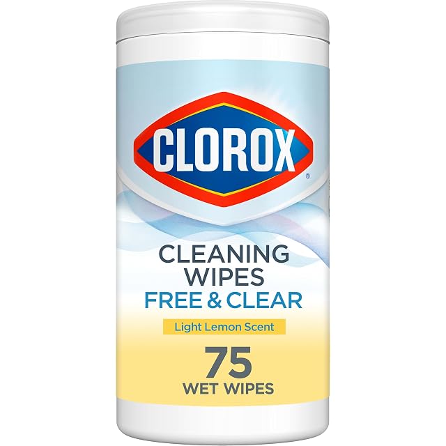 Clorox Free Clear Cleaning Wipes Light Lemon Scent 75 Count Package May Vary