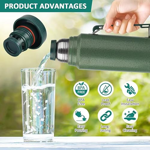 Miniatura 4 de ACP0060-632 Piezas de repuesto para tapón de botella de boca pequeña para Stanley Aladdin Tapón aislado al vacío - # 13B pre-2002 Producción