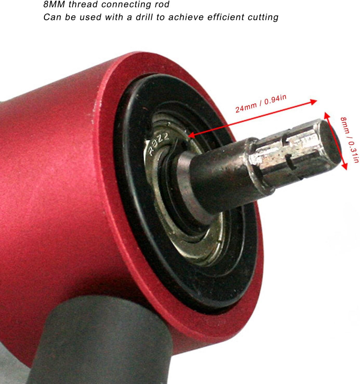 Generic プロフェッショナルメタルシャードリルアタッチメント、360度回転ハンドル付きシートメタルカッター、スチールアルミニウ