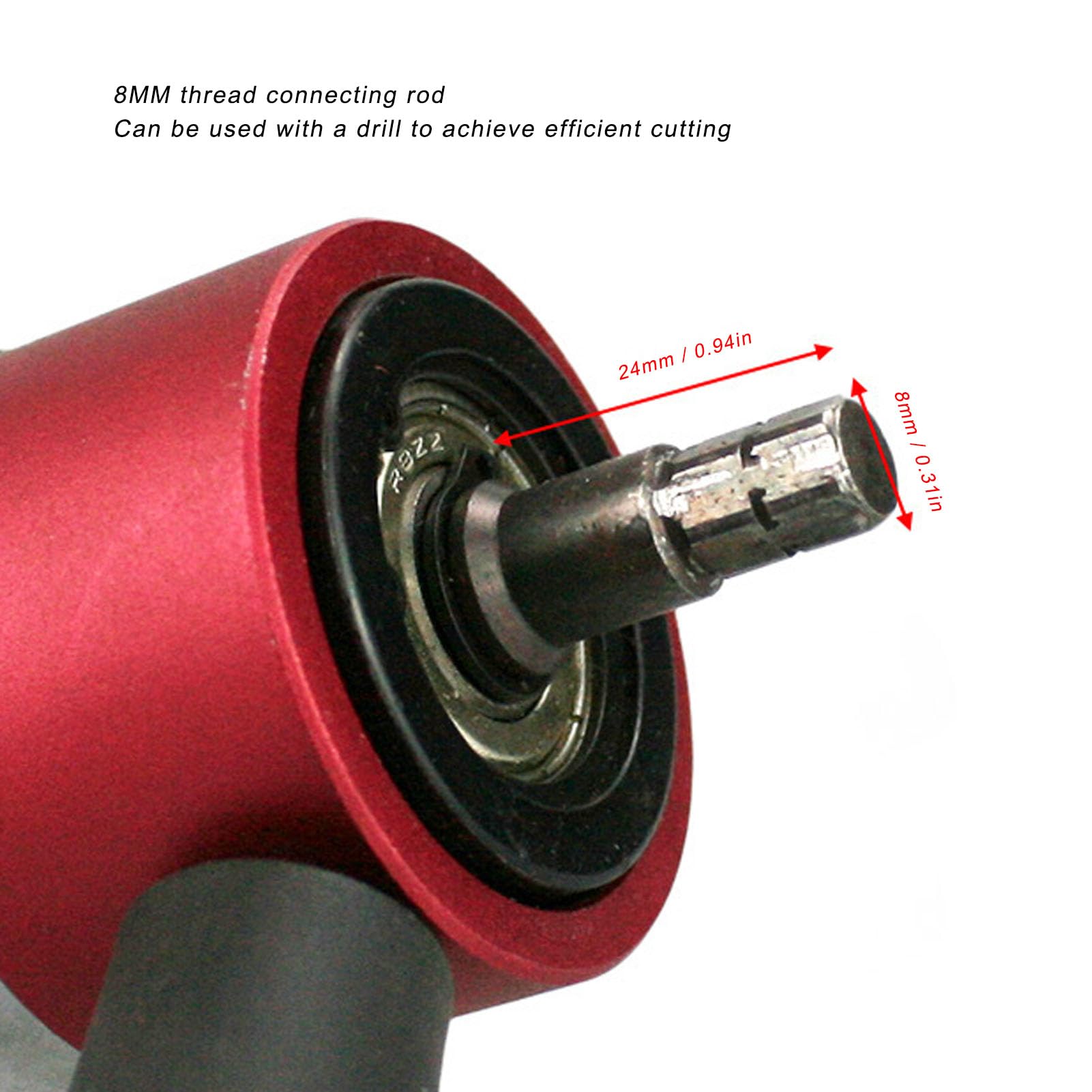 Accesorio Profesional para Taladro de Cizalla de Metal, Cortador de Chapa con Pivotante de 360 ​​grados para Paneles de Pared de Hierro, Acero y Aluminio, Techos Corrugados