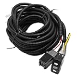 Vkinman UTV Turn Signal Wiring Harness with Rocker Switch Flasher Relay Fuse, 20 AWG 2 Leads 12V/24V Turn Signal Wiring Kit, Replacement for Polaris RZR Ranger Maverick X3 Talon Mule