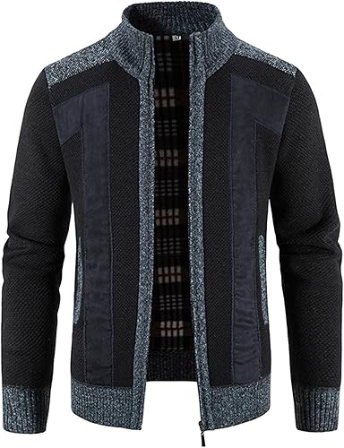 Miniatura 2 de Mens Cotton Zip Cardigan Men Hoodies Zip Up Winter Fleece Mens Winter Coats Padres Zip Up Hoodie Zip Up Fall Jacket Men