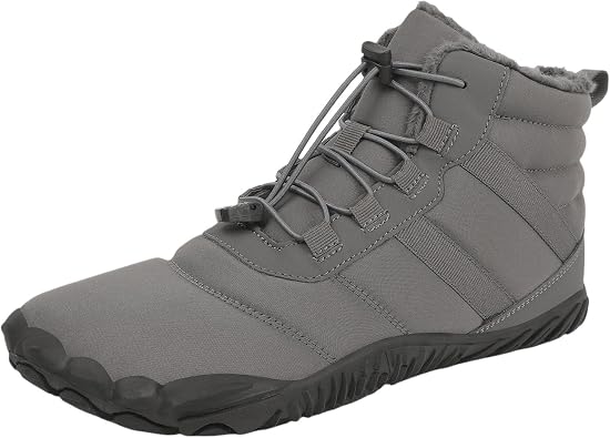 Winter Snow Boots for Women & Men | Minimalist Winter Snow Boots Barefoot | Warm Ankle Booties | Zero Drop Sole | Wide Toe Box | Slip on Sneakers | Waterproof Fur Lining Warm Snow Ankle Boots