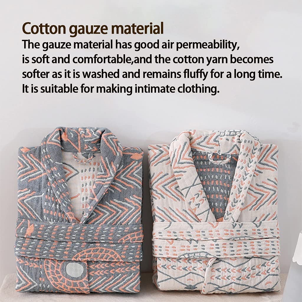 Peignoir Gaze De Coton Homme Femme De Sauna Coton Éponge