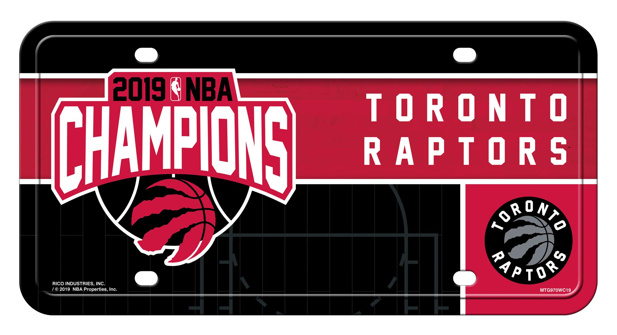 NBA Toronto Raptors Metal License Plate Tag