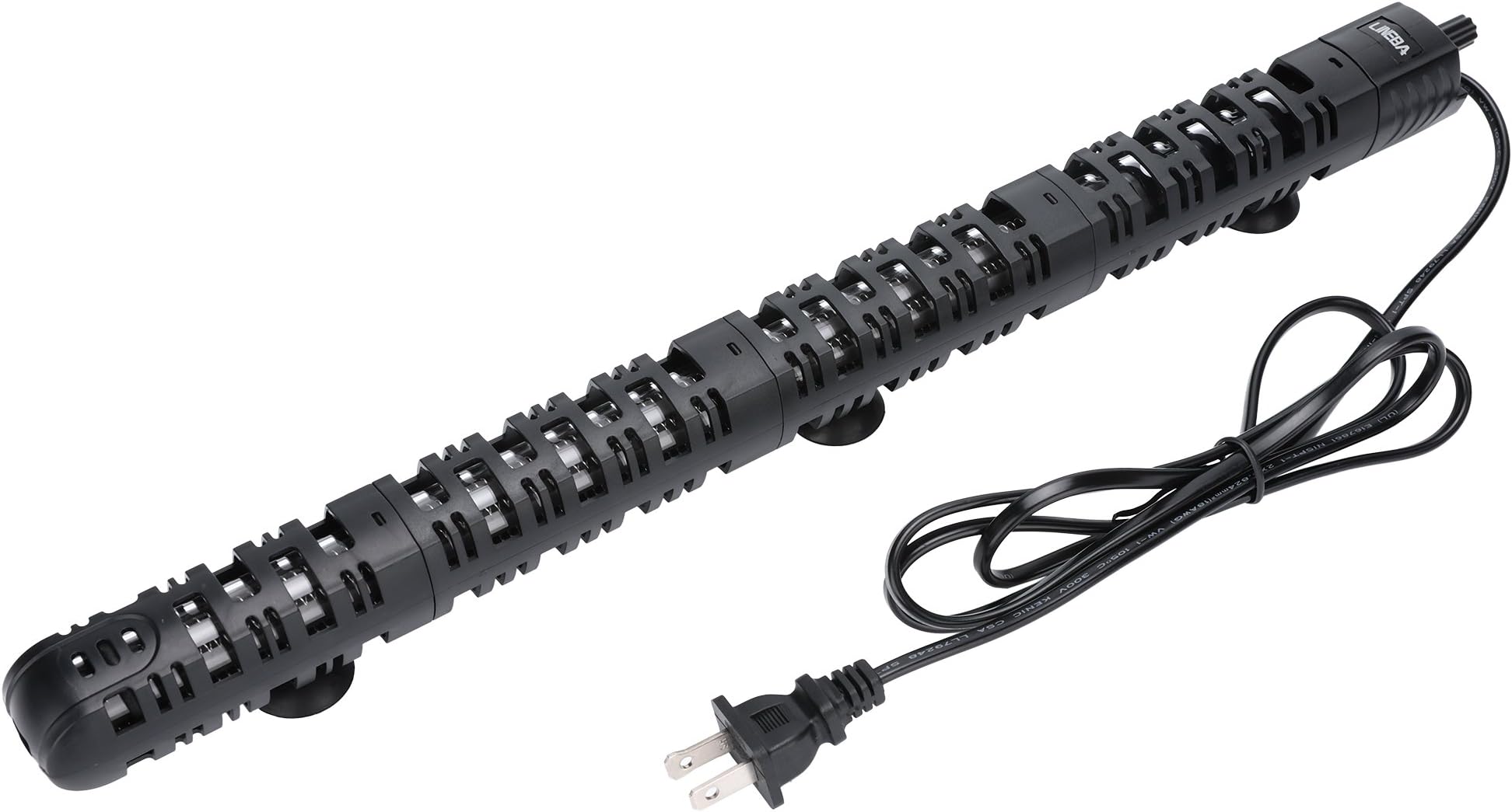 Lineba 500 Watt Submersible Aquarium Heater Anti-Explosion Fish Tank Auto Thermostat Protective Sleeve Suction Cup 53-93 Gallon