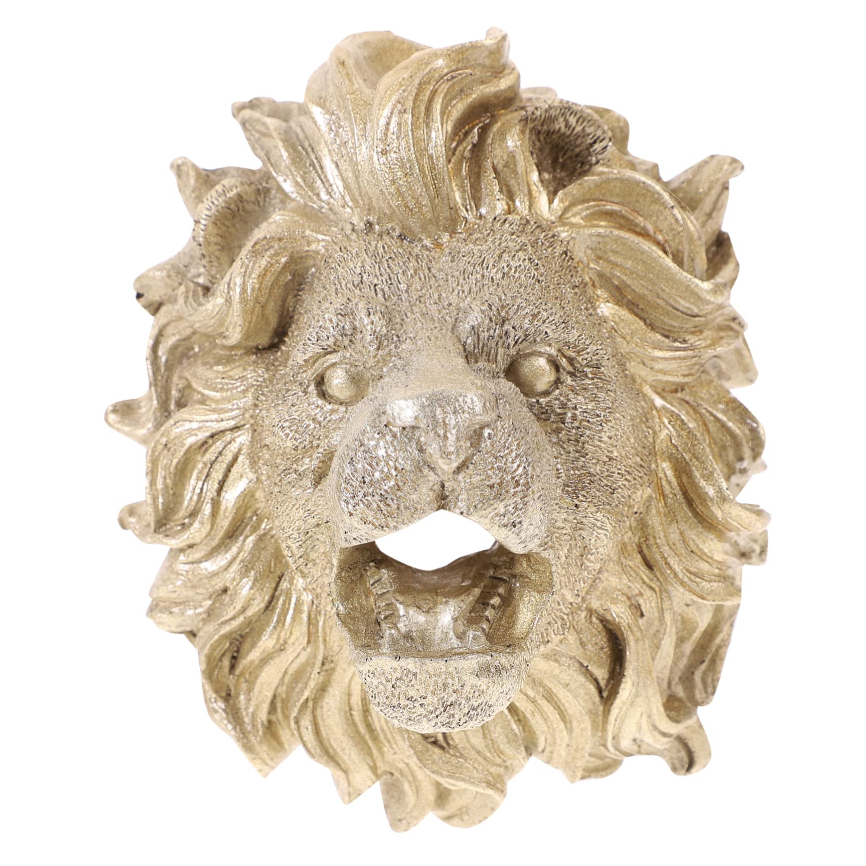 Balacoo Outdoor Water Feature Lion Head Fountain Nozzle Resin Wall Hanging Sprayer for Garden Decor