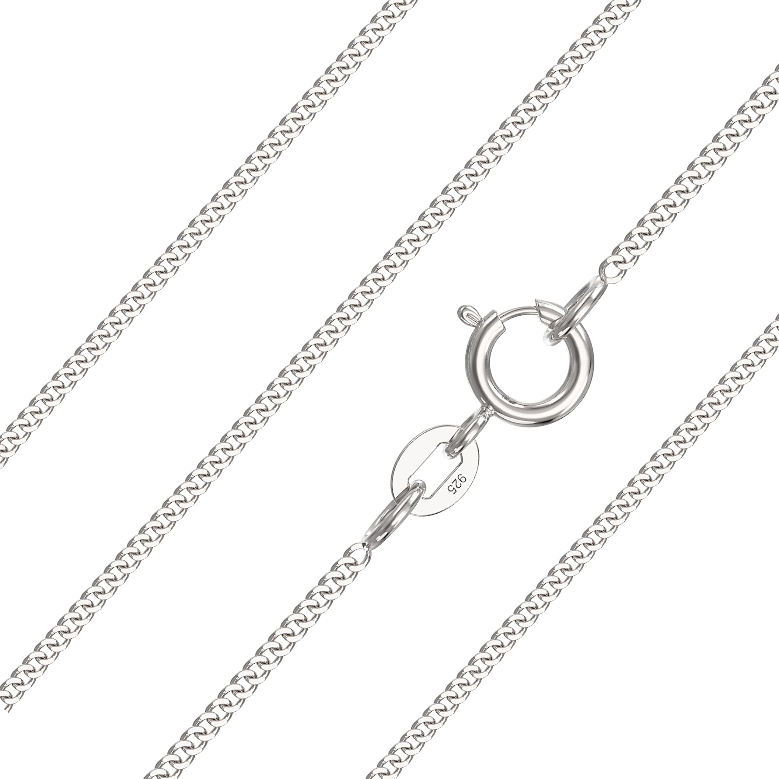 925 Sterling Silver Necklace, 0.7 – 2mm, 16 – 30" Chains | For Layered Looks, Gifts or Pendant Replacement