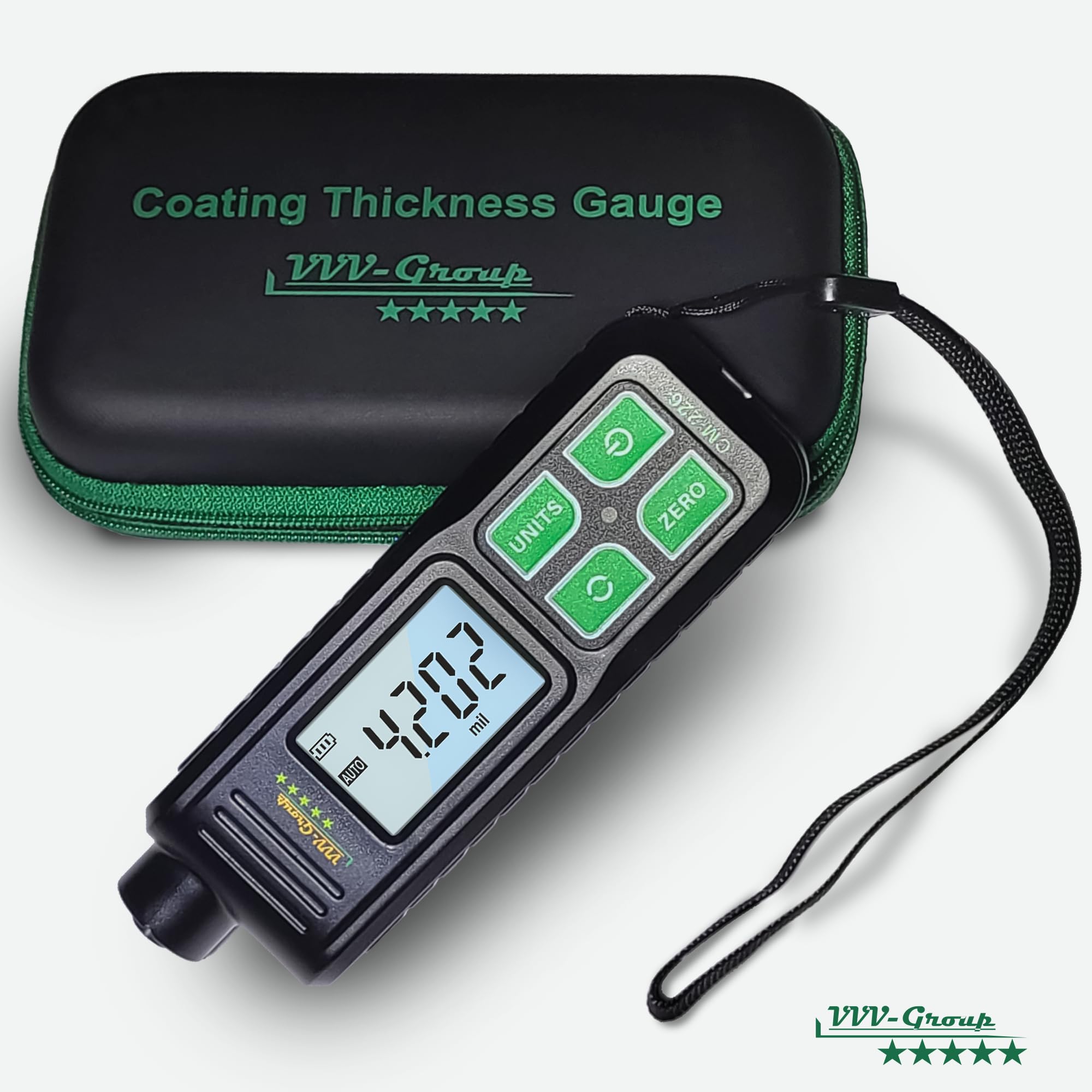 Paint Thickness Meter CM-226 | Best Mil Coating Depth Gauge Tester for Cars with Resol 0.001mil | Fe/Al/Zn Measuring