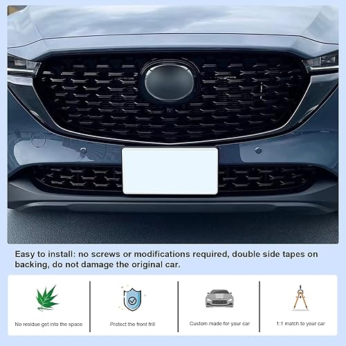 Miniatura 3 de CDEFG Insertos de malla para parrilla delantera CX-5 2024 2025 2025, guardia de rejilla delantera compatible con Mazda CX-5 2022-2024 2025,