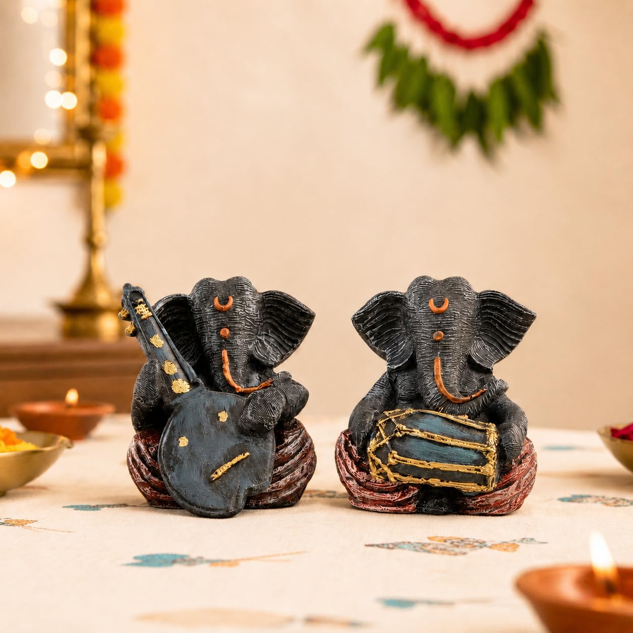 Xtore Ganesha Resin Statues - Prosperity & Home Decor -3 Xtore Ganesha Resin Statues - Prosperity & Home Decor -3