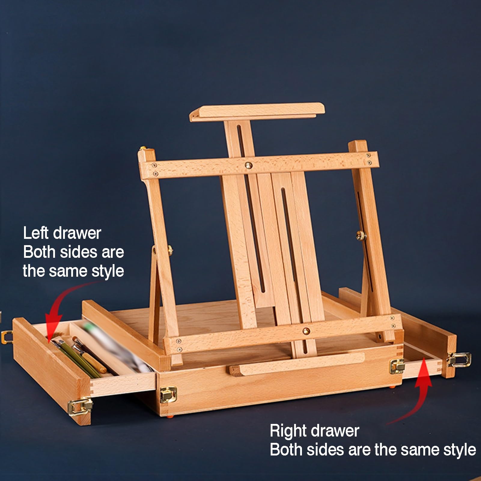 Chevalet de table en bois, chevalet de boîte à croquis portable pour peinture, support de dessin artistique pour débutants et professionnels, idéal pour une utilisation à la maison ou en studio