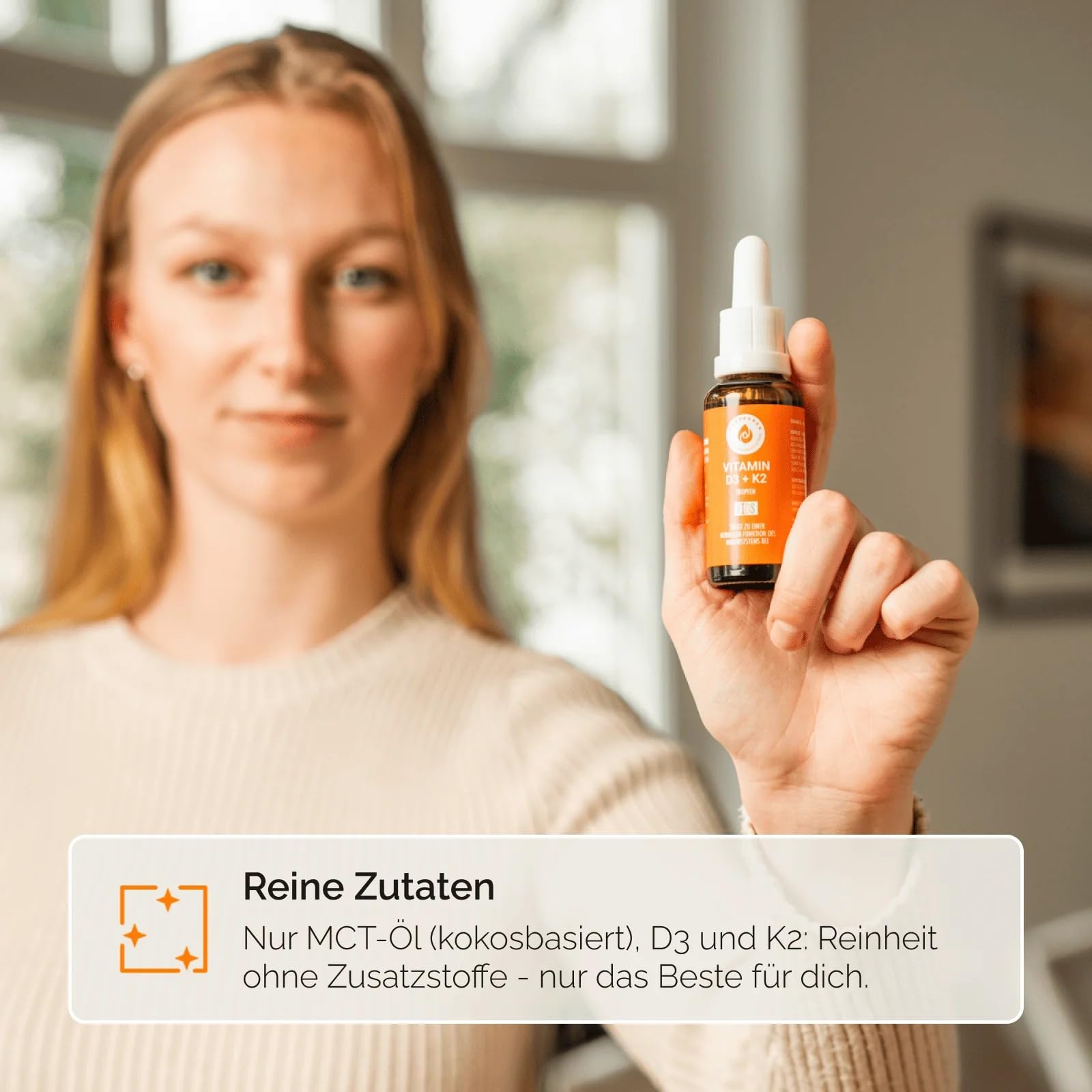 Hansegrün - 3x Vitamintropfen D3K2 Kids - 30ml - Trägt zu einer normalen Funktion des Immunsystems¹ & Knochen² bei - Nur 3 Zutaten - Vegan & ohne Zusatzstoffe - Optimale Aufnahme - Für 1000 Tage