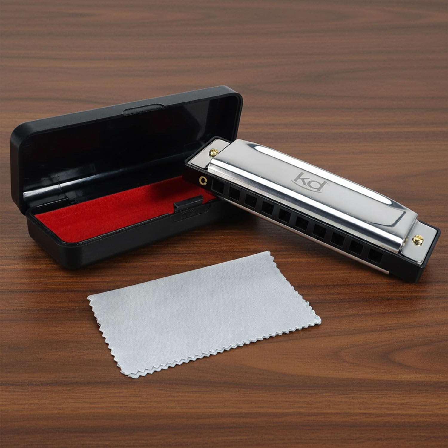 keepdrum KDBHC Bluesharp Mundharmonika C-Dur mit personalisierter Gravur