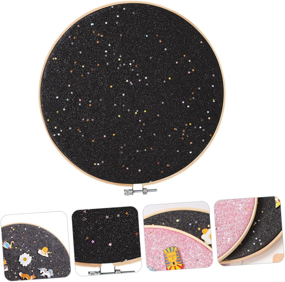SEWACC Jewelry Organizer Stand Bamboo Cloth for Brooch Earrings Rings image 5