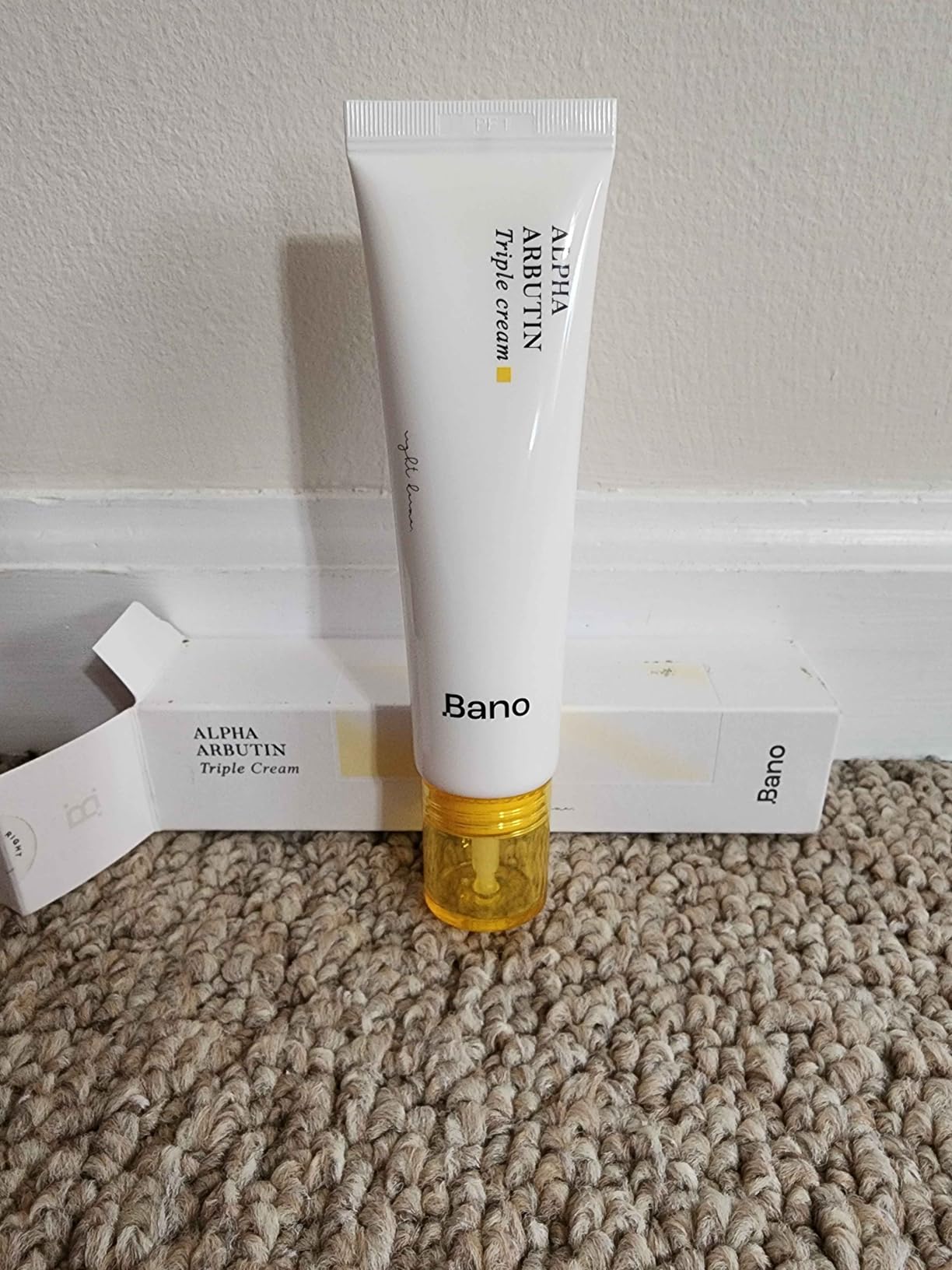 Bano Alpha Arbutin Triple Cream – Face Moisturizer with Alpha Arbutin & Niacinamide | Hydrating Hyaluronic Acid | Korean Skincare for Sensitive Skin | Fragrance-Free | 2.02 fl oz