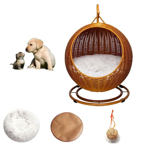 QLXYYFC Cama de Mimbre para Gatos en Interiores y Exteriores