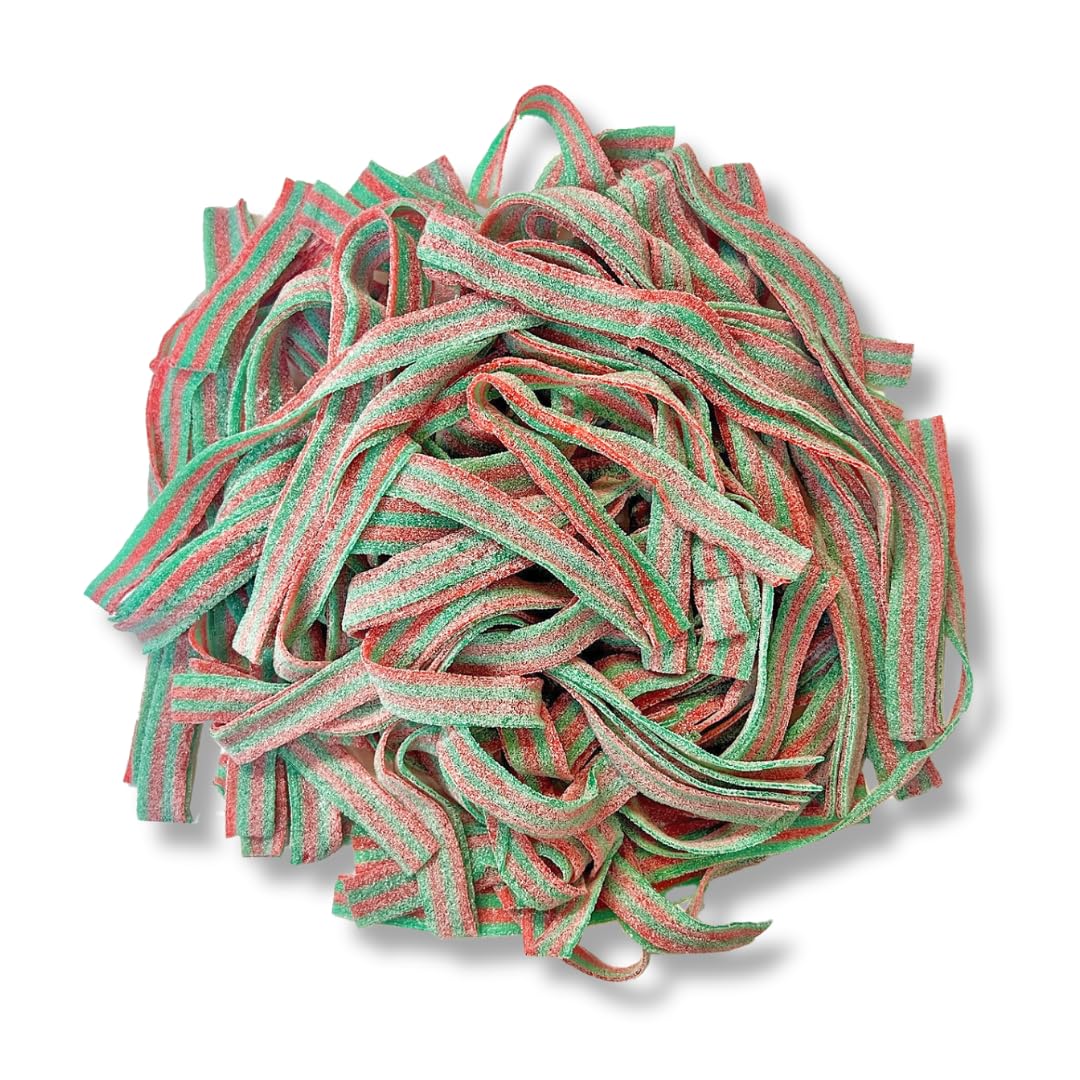 Sour Power Premium Candy Belts, Strawberry/Apple, 6.6 lb