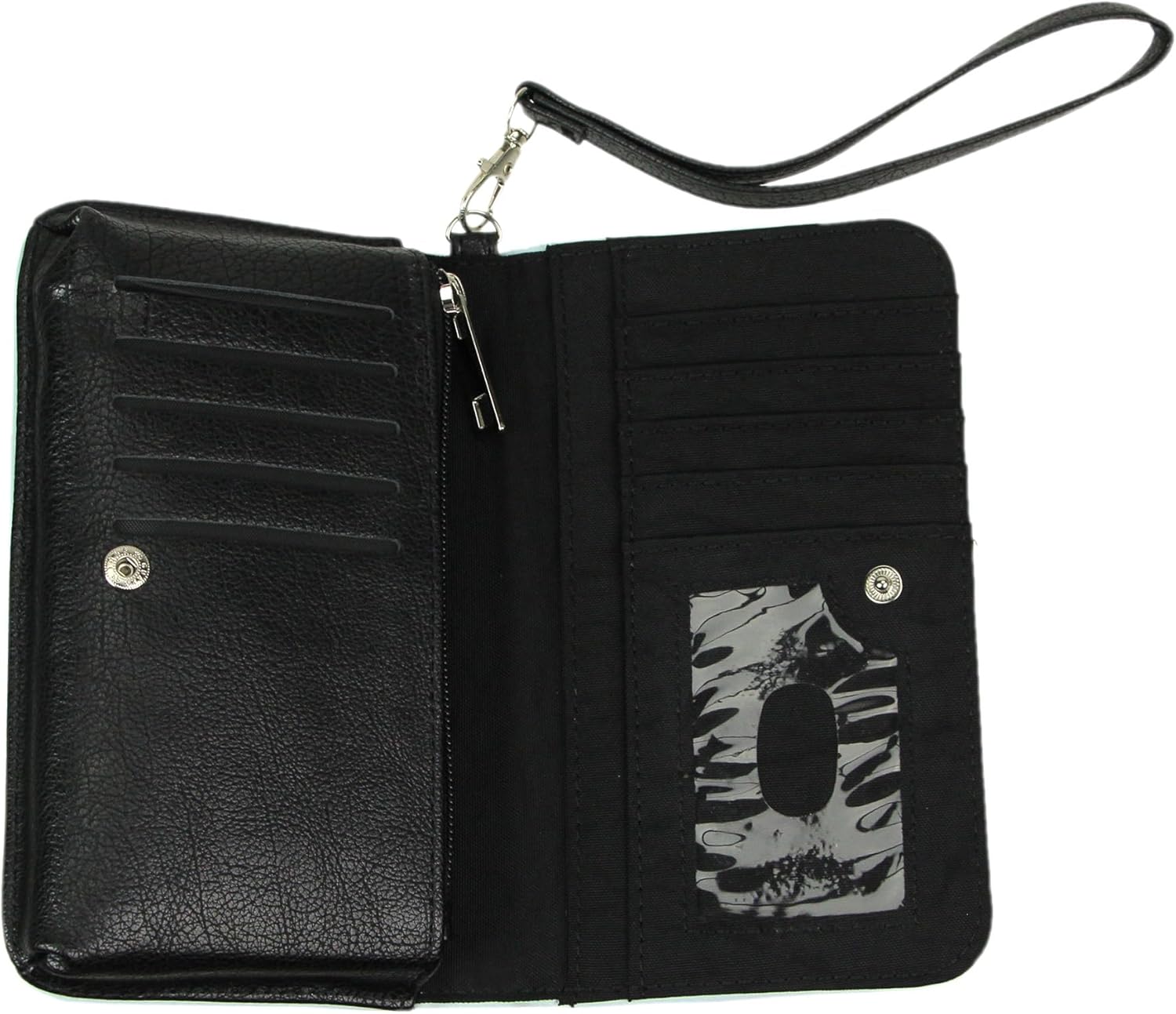 Things2Die4 Light Blue House at Pooh Corner Book Wallet Wristlet – ID Holder, Snap Close, Zipper Coin Pouch, 4 Card Slots, and Bill Pockets – Charming for Fans