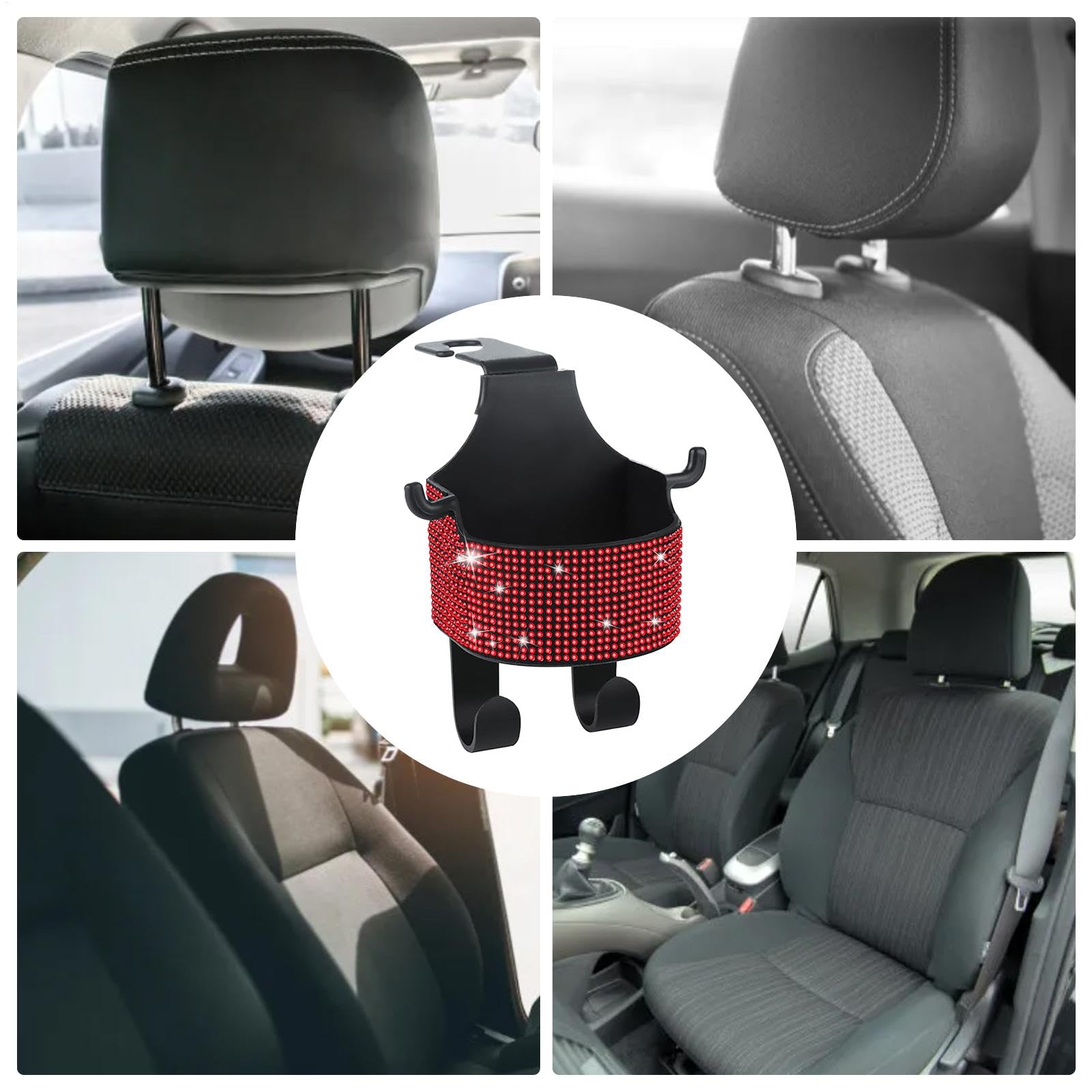 Portabicchieri per auto Portabicchieri portatile con gancio (nero