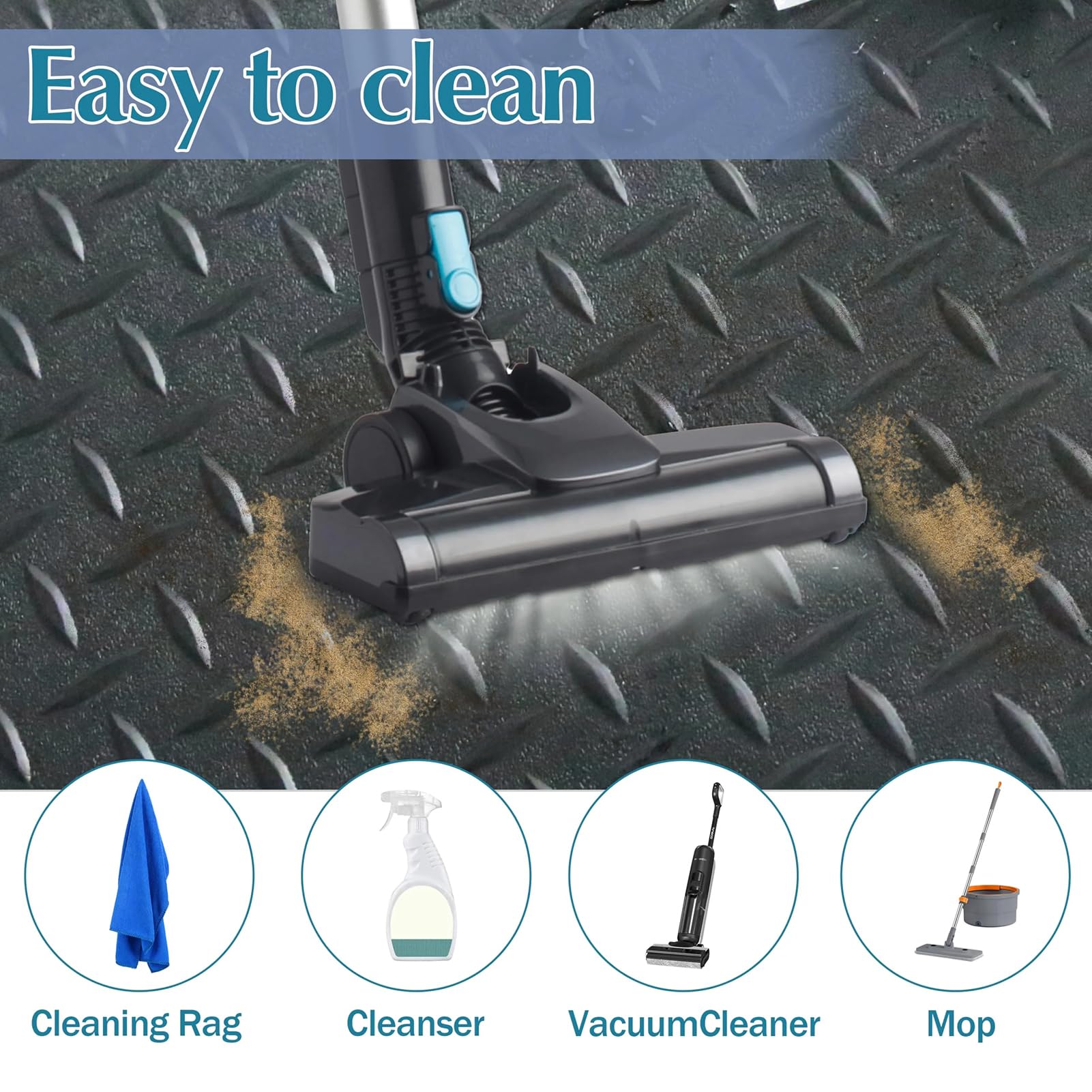 Rollos de Piso de Caucho con Placa de Diamante, 4 x 16.4 pies Tapete para Piso de Garaje Tapete de Caucho de PVC para Remolque para Garaje, almacén, gimnasios y camionetas