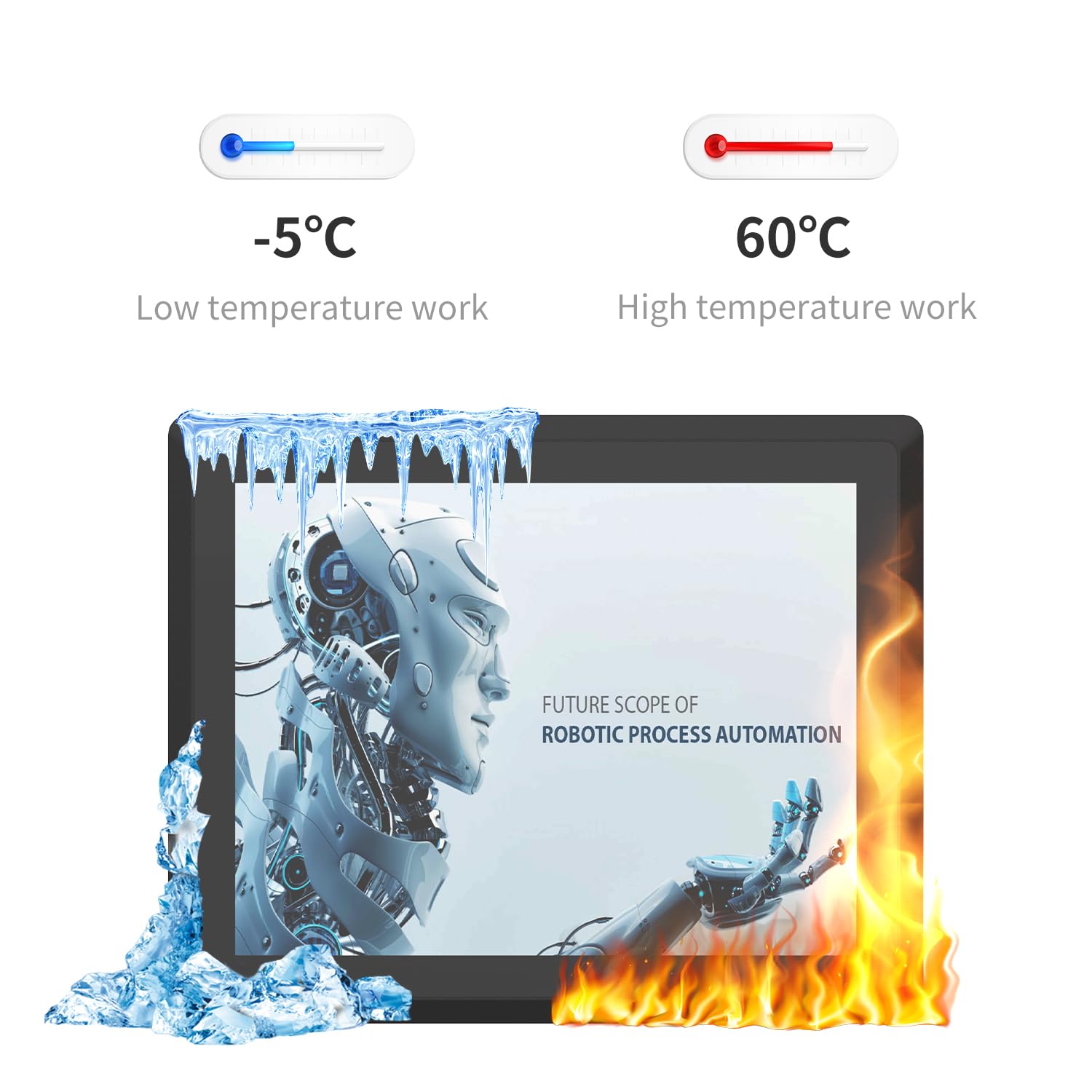 15" Industrieller lüfterloser Panel-PC, Windows 10 Touchscreen-Panel-Computer, Autostart beim Einschalten, VESA-Halterung, 2xLAN, HDMI, 6xUSB, 2xRS485, 4xRS232, 8*GPIO (I3-7100U 16GB+512GB)
